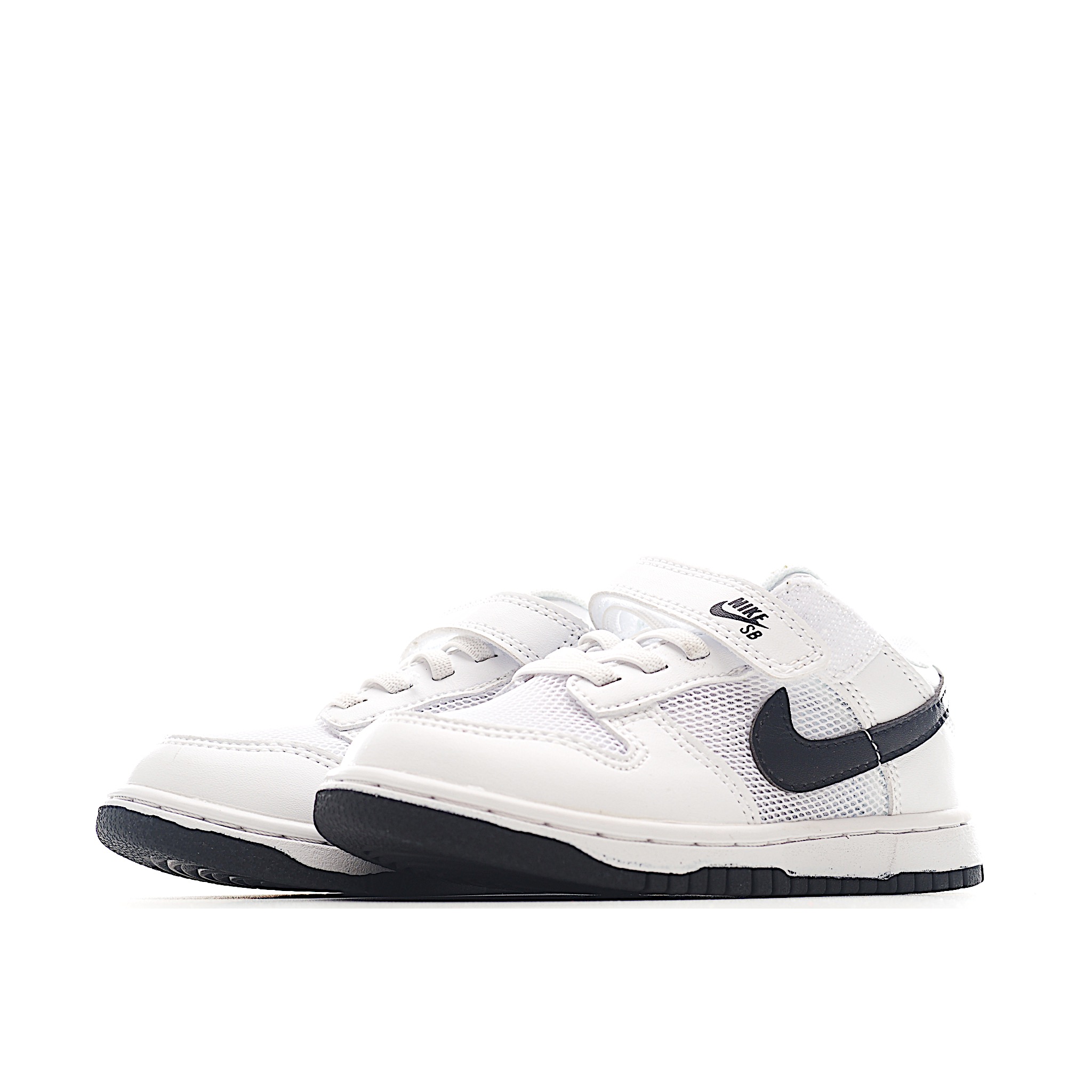 图片[3]-家有萌娃的看过来，这款高品质 NK SB网面儿童板鞋，5个配色超百搭。鞋面采用透气网布，搭配魔术贴设计，穿脱方便。无论是日常出行还是运动玩耍，都能为孩子的小脚丫提供舒适保护。 货号：0104 尺码：24-37-选品中心