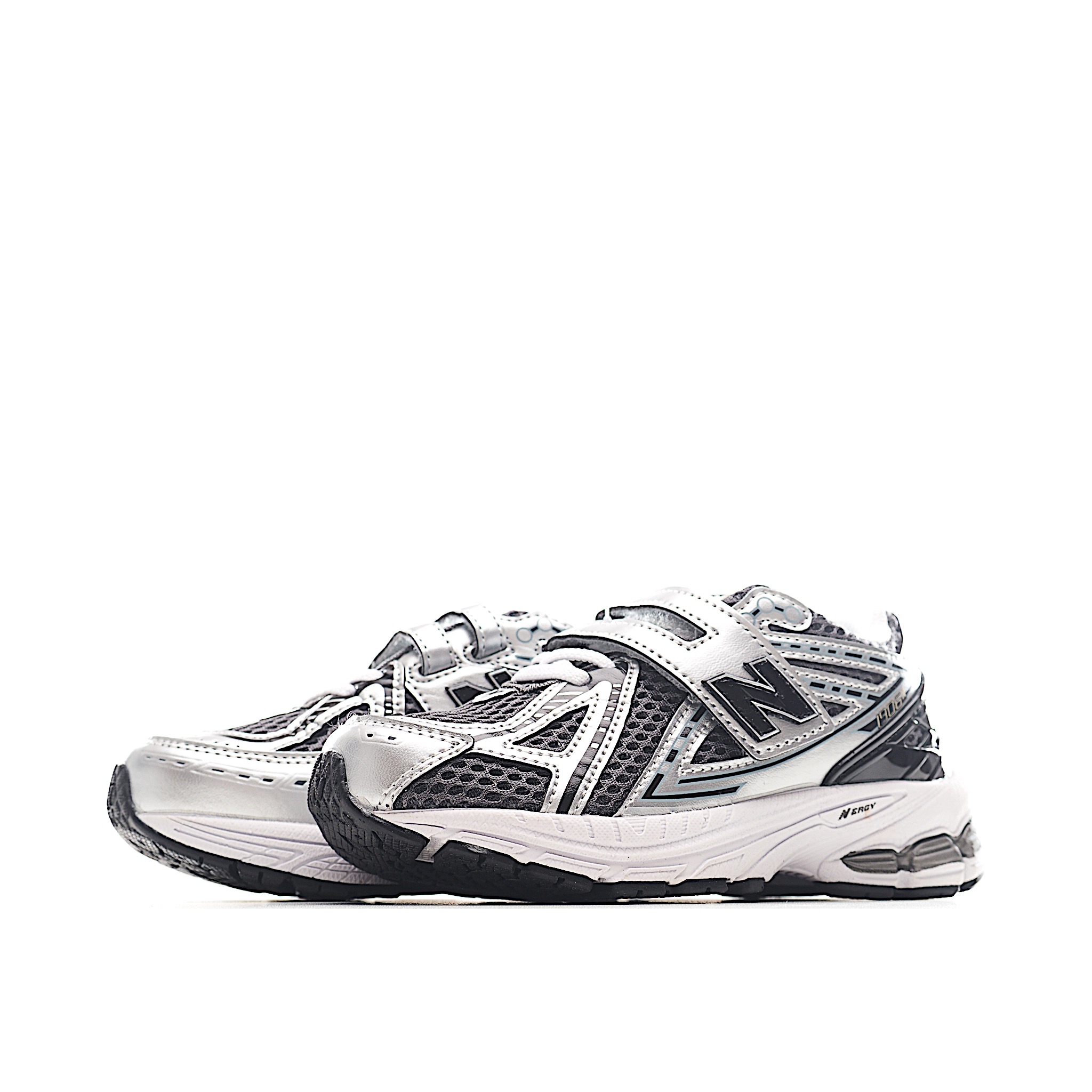 图片[3]-NB 1906 魔术贴儿童跑步鞋 立体双层织面搭配镂空支撑带复古未来感淋漓彰显，亦可搭配亲子款全家玩转复古千禧风。中底采用AB科技与Ny避震系统，缓震回弹性能更出色。升级孩童穿着体验，运动更加舒适自如。 货号：CG 尺码：24-37-选品中心