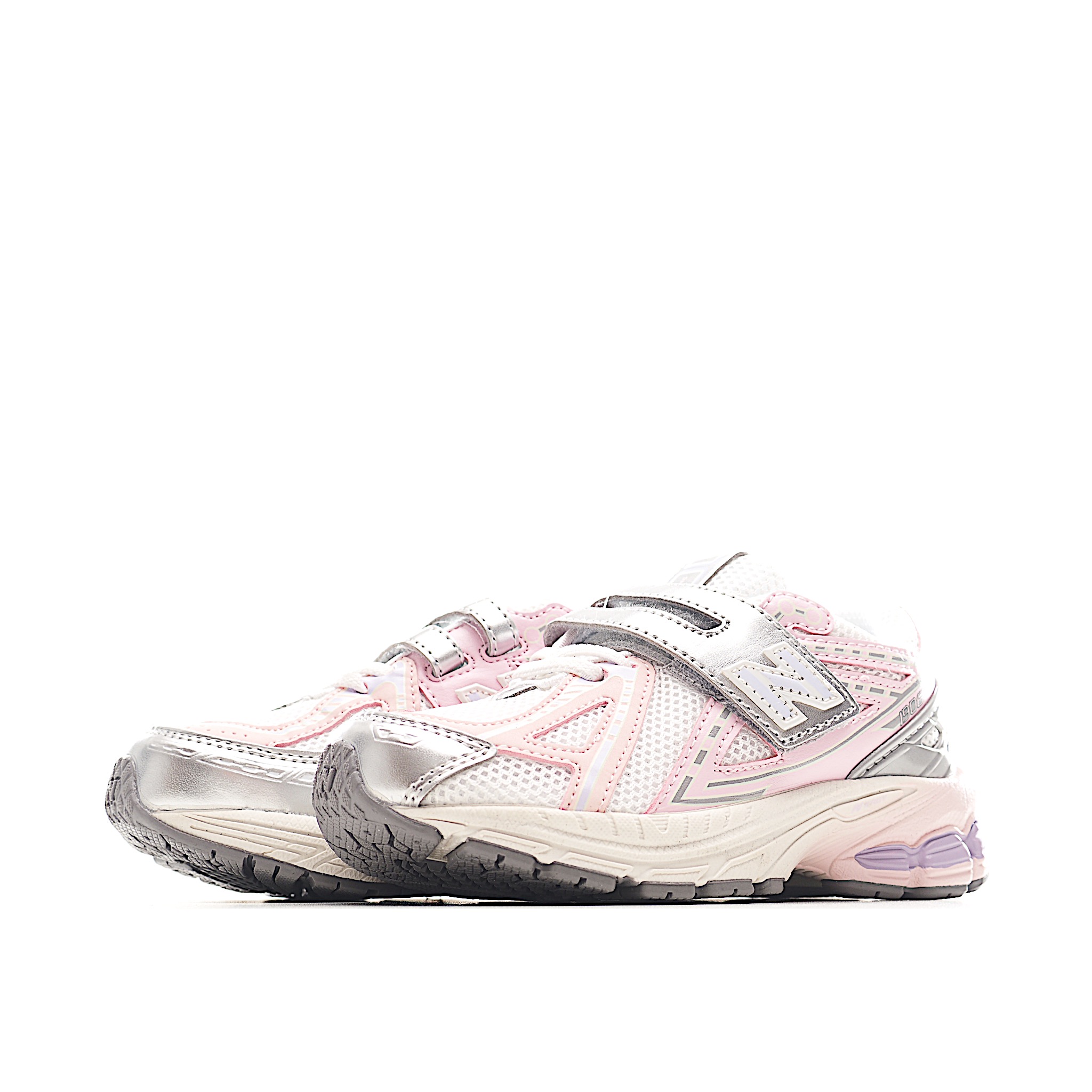 图片[3]-NB 1906 魔术贴儿童跑步鞋 立体双层织面搭配镂空支撑带复古未来感淋漓彰显，亦可搭配亲子款全家玩转复古千禧风。中底采用AB科技与Ny避震系统，缓震回弹性能更出色。升级孩童穿着体验，运动更加舒适自如。 货号：RP 尺码：24-37-选品中心