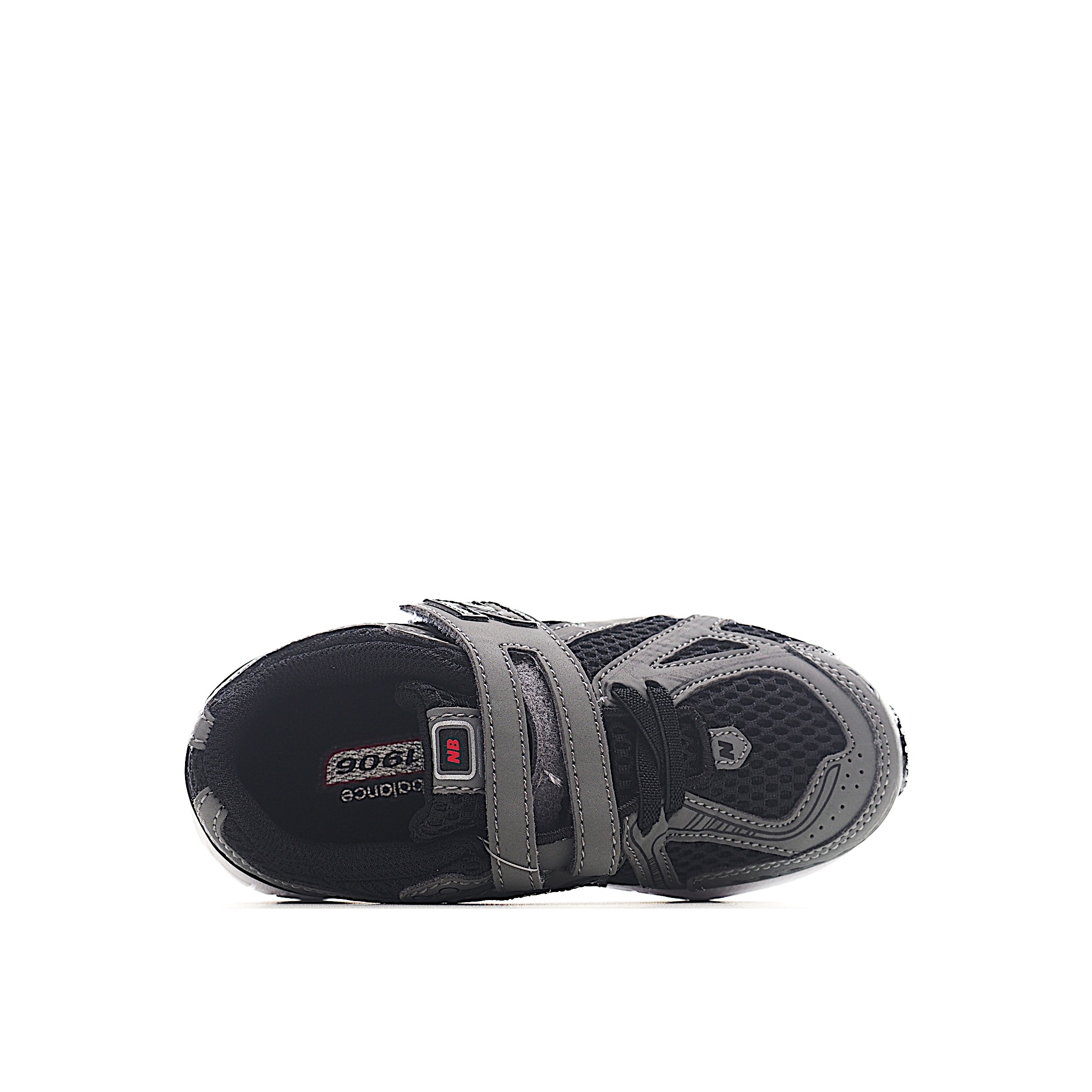 图片[9]-NB 1906 魔术贴儿童跑步鞋 立体双层织面搭配镂空支撑带复古未来感淋漓彰显，亦可搭配亲子款全家玩转复古千禧风。中底采用AB科技与Ny避震系统，缓震回弹性能更出色。升级孩童穿着体验，运动更加舒适自如。 货号：CJ 尺码：24-37-选品中心