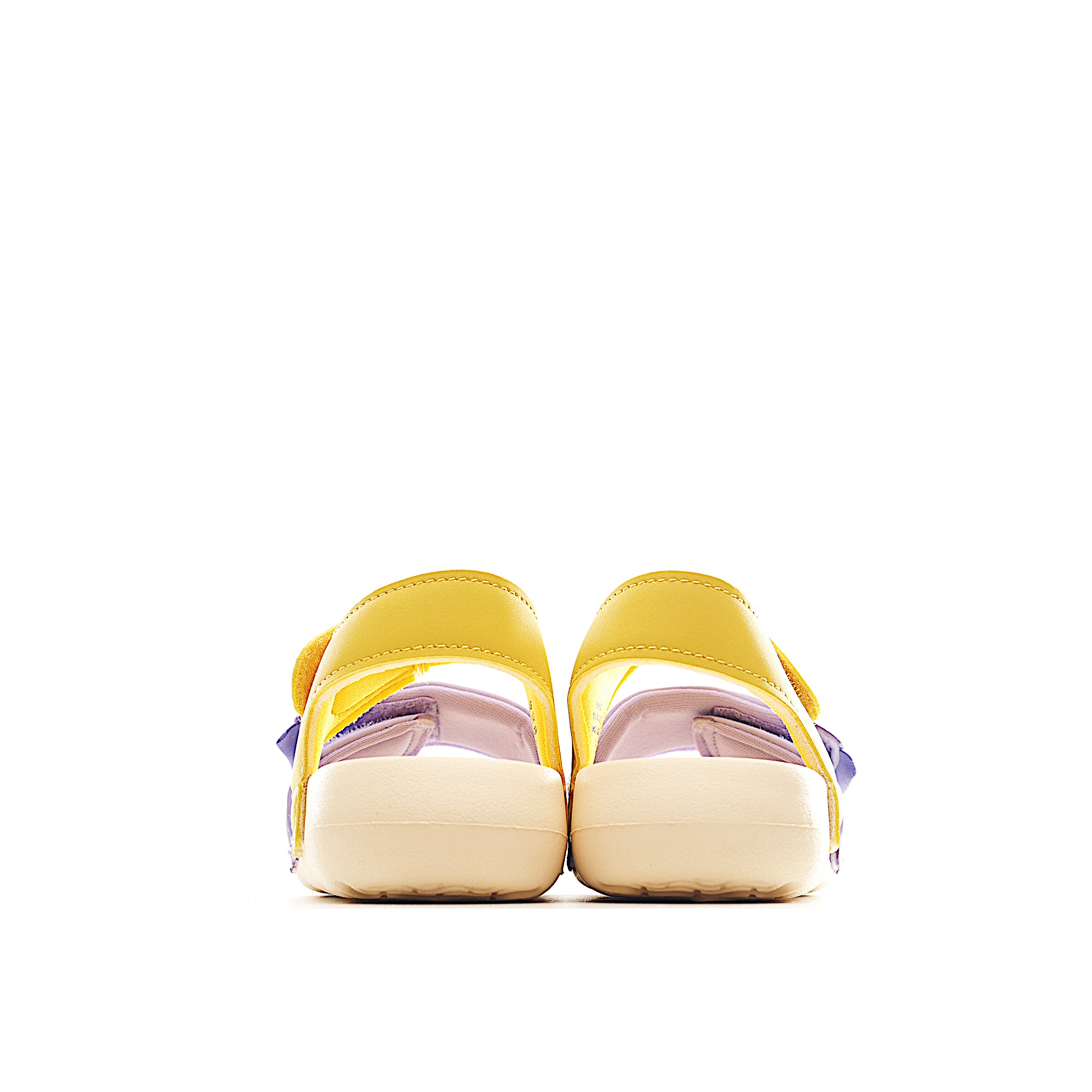 图片[4]-鞋身采用简洁的色彩进行搭配，缔造简洁利落外观和出众脚感，结合缓震与弹性的全新鞋底技术。具有魔术贴调节装署，稳固的后跟设计，软弹舒适不易磨脚，橡胶鞋底配合防滑纹路设计，平稳抓地。 尺码：22.5-37 货号：紫黄色-选品中心