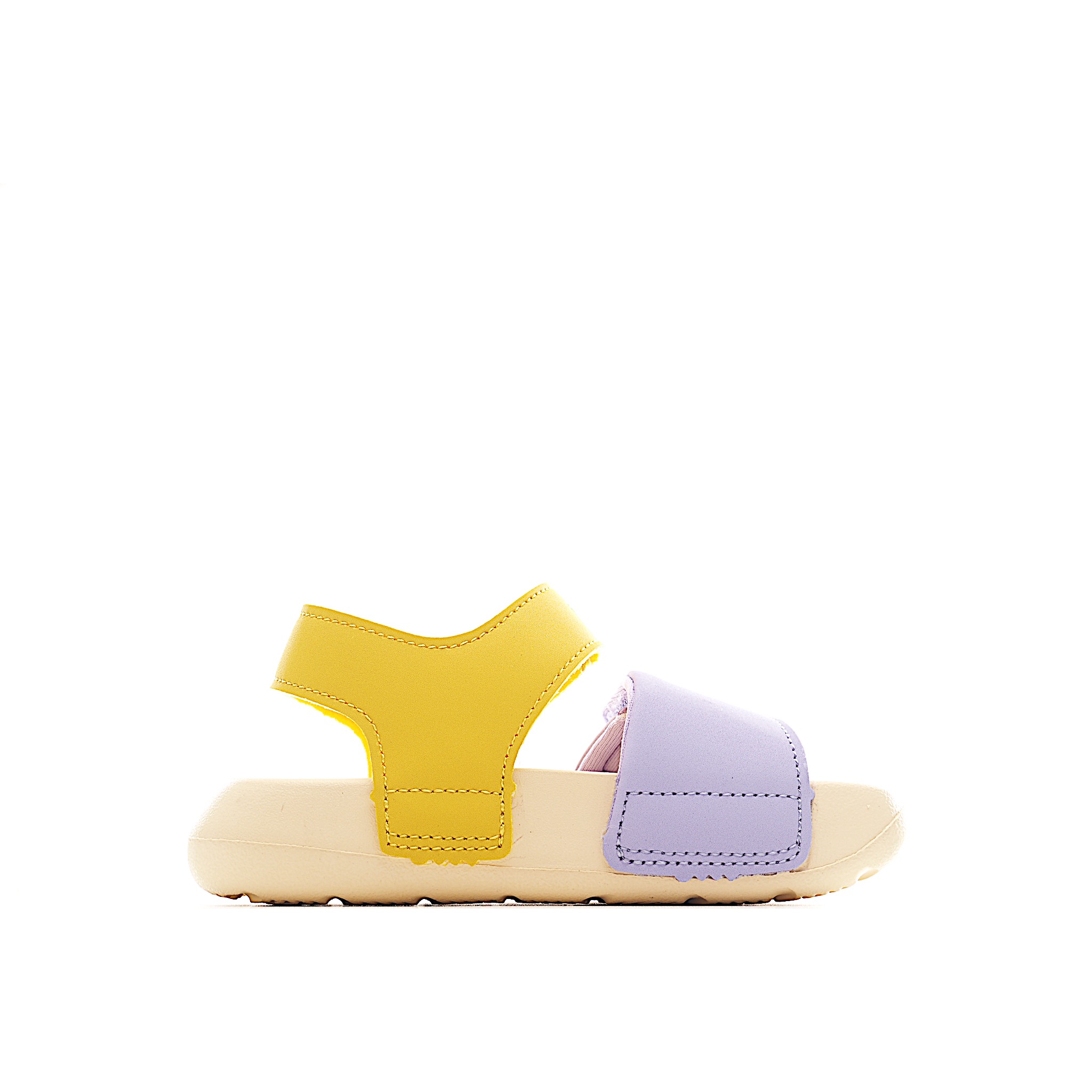 图片[2]-鞋身采用简洁的色彩进行搭配，缔造简洁利落外观和出众脚感，结合缓震与弹性的全新鞋底技术。具有魔术贴调节装署，稳固的后跟设计，软弹舒适不易磨脚，橡胶鞋底配合防滑纹路设计，平稳抓地。 尺码：22.5-37 货号：紫黄色-选品中心