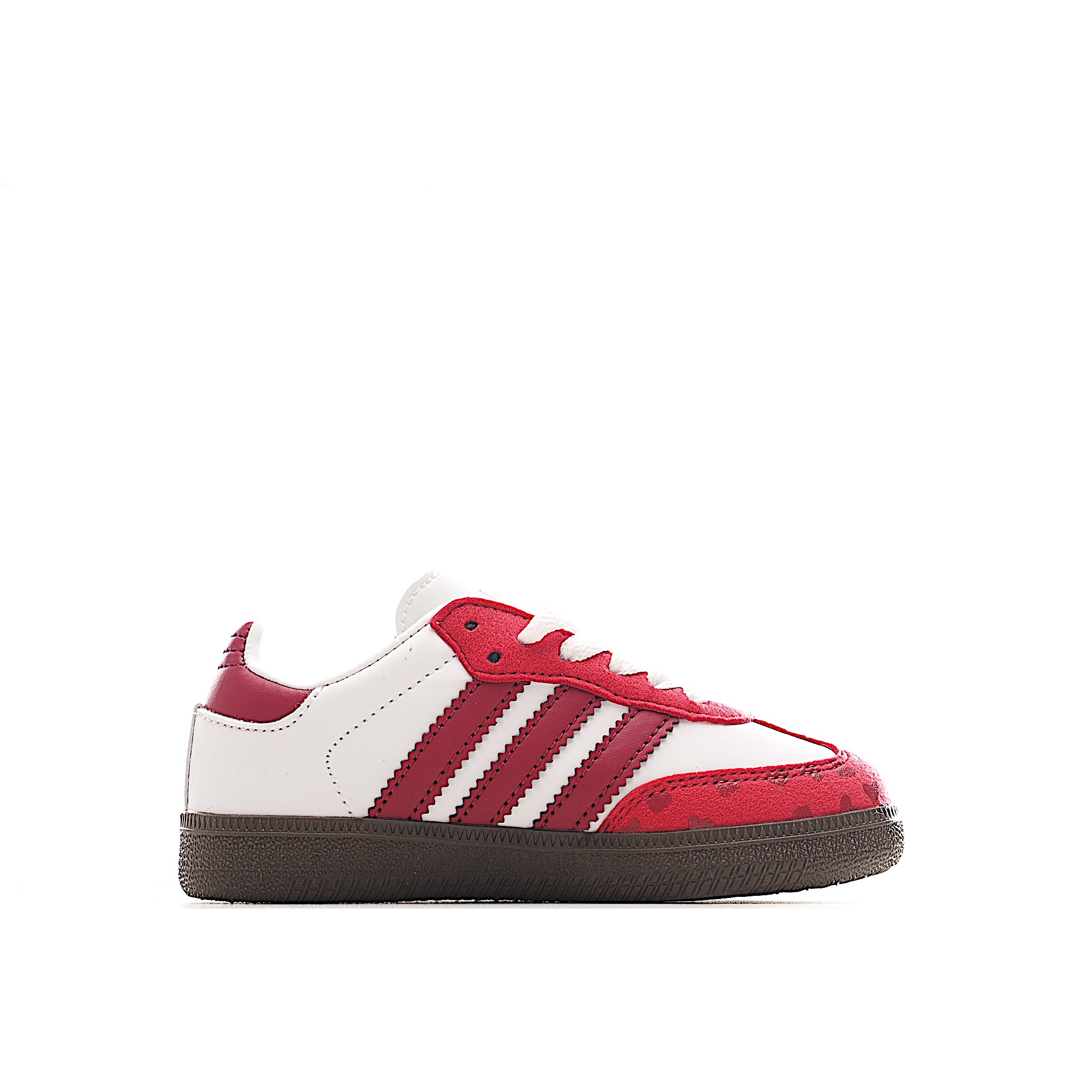 图片[2]-AD 德训 低帮儿童休闲鞋 注：22-27松紧带，28-37系带 如果你回到 1960 年代，你会发现职业足球运动员穿着桑巴，就像这些婴儿鞋一样，几乎就像他们一样。尺寸缩小适合儿童，配有柔软的鞋垫，在全天玩耍时感觉舒适。皮革鞋面、胶橡胶鞋底和3条纹保持经典。 货号：2414 尺码：22-37-选品中心