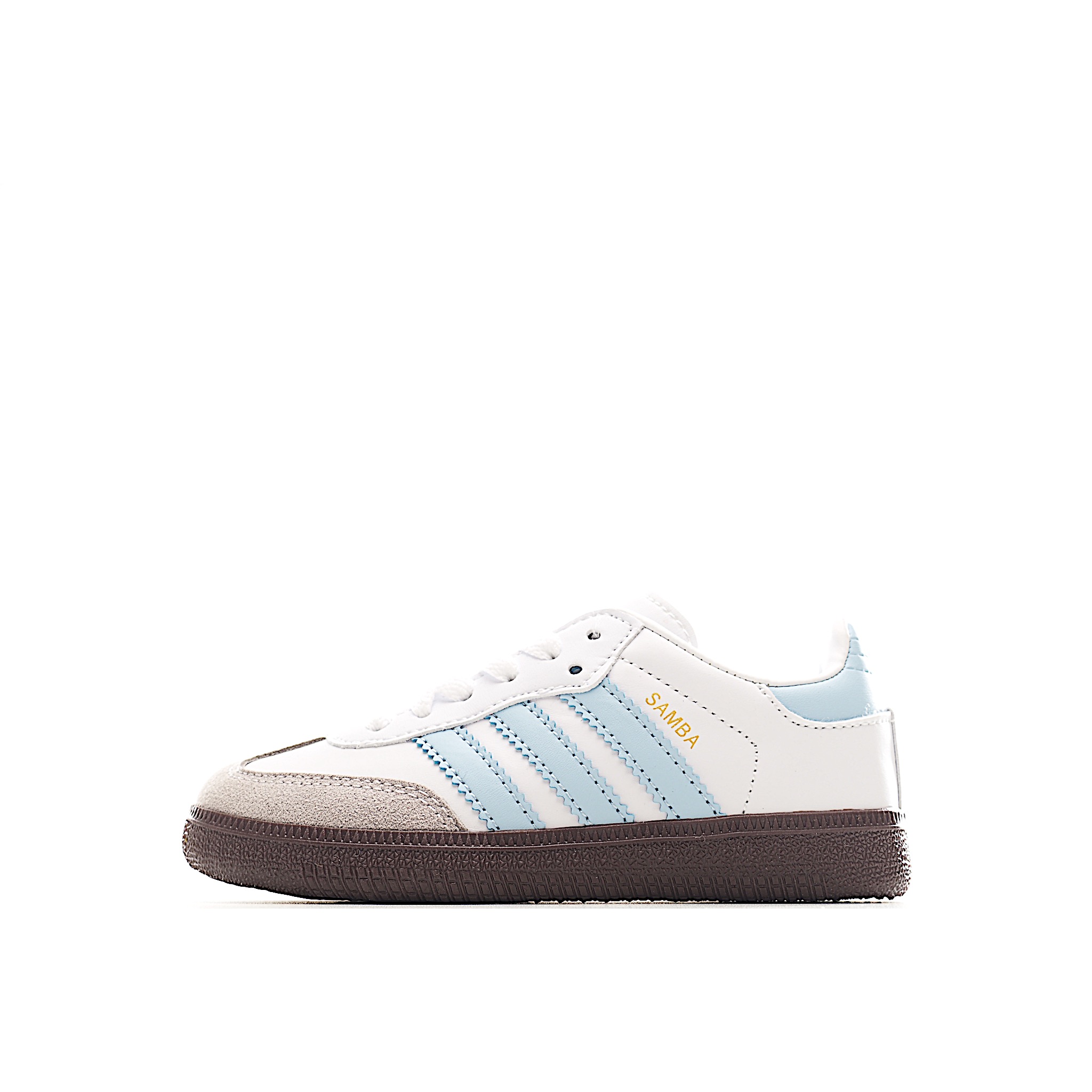 AD 德训 低帮儿童休闲鞋 注：22-27松紧带，28-37系带 如果你回到 1960 年代，你会发现职业足球运动员穿着桑巴，就像这些婴儿鞋一样，几乎就像他们一样。尺寸缩小适合儿童，配有柔软的鞋垫，在全天玩耍时感觉舒适。皮革鞋面、胶橡胶鞋底和3条纹保持经典。 货号：2010 尺码：22-37-选品中心