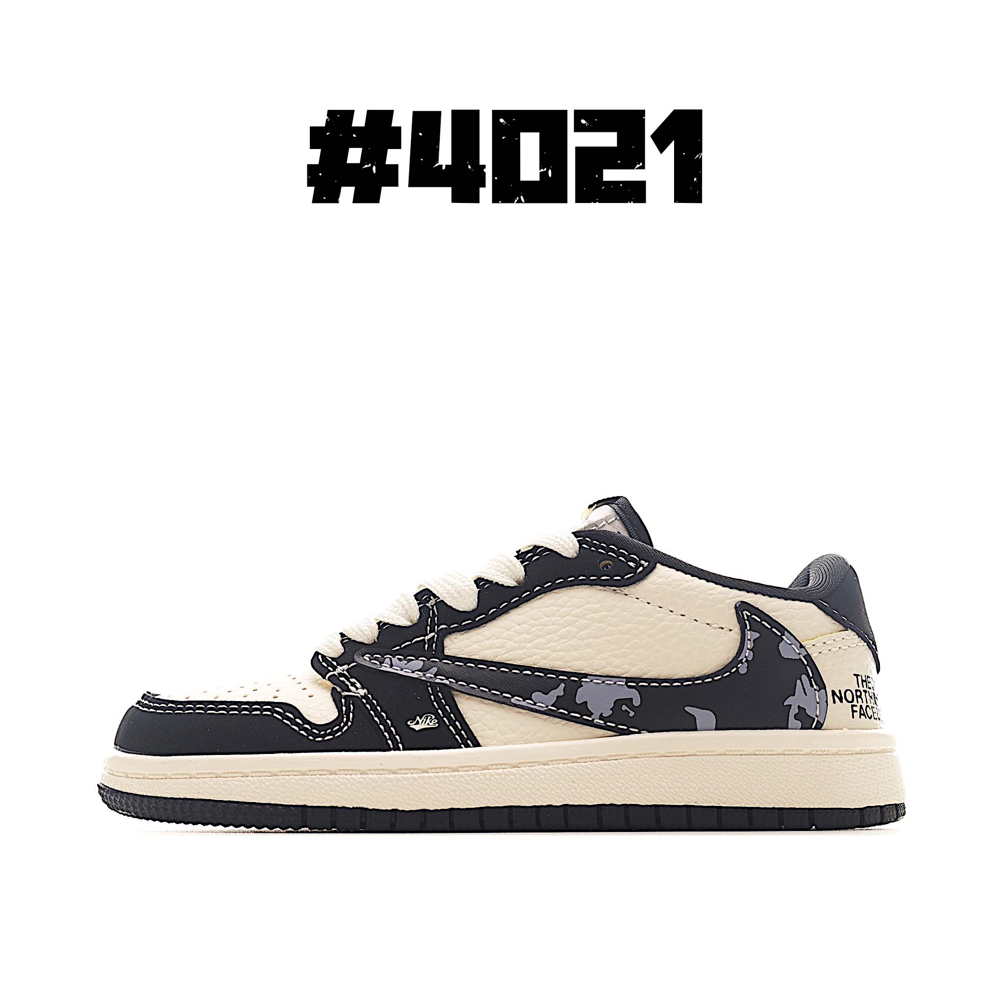 图片[8]-AJ 1 倒勾低帮联名儿童篮球鞋 这款时尚与舒适并存的潮流鞋，其耐磨鞋底和优质材料确保小脚始终舒适，适合各种日常活动，使其成为儿童运动鞋爱好者的完美选择。鞋跟采用联合品牌细节，脚下饰有标志性的双色橡胶鞋底，确保您的孩子在场上踢得最好。 尺码：24-37-选品中心