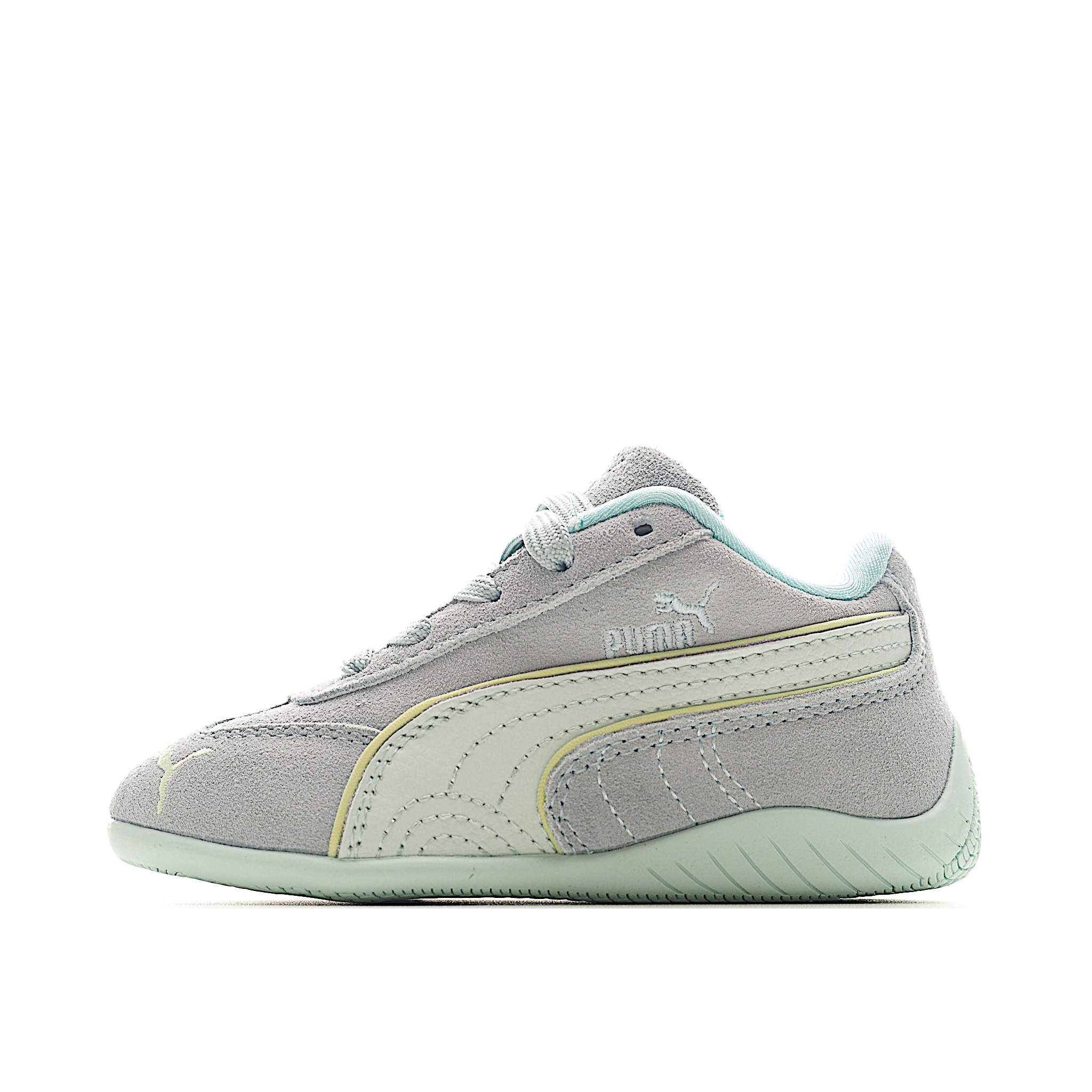 调PA 美洲狮赛车儿童鞋 灵感来自赛道速度的PA经典之作，以其赛车鞋风格的形状和流畅的线条在人群中脱颖而出，看起来快速而大胆。将赛车运动带到街头，用我们标志性轮廓的最新版本来引领低调的潮流。 尺码：24-35-选品中心