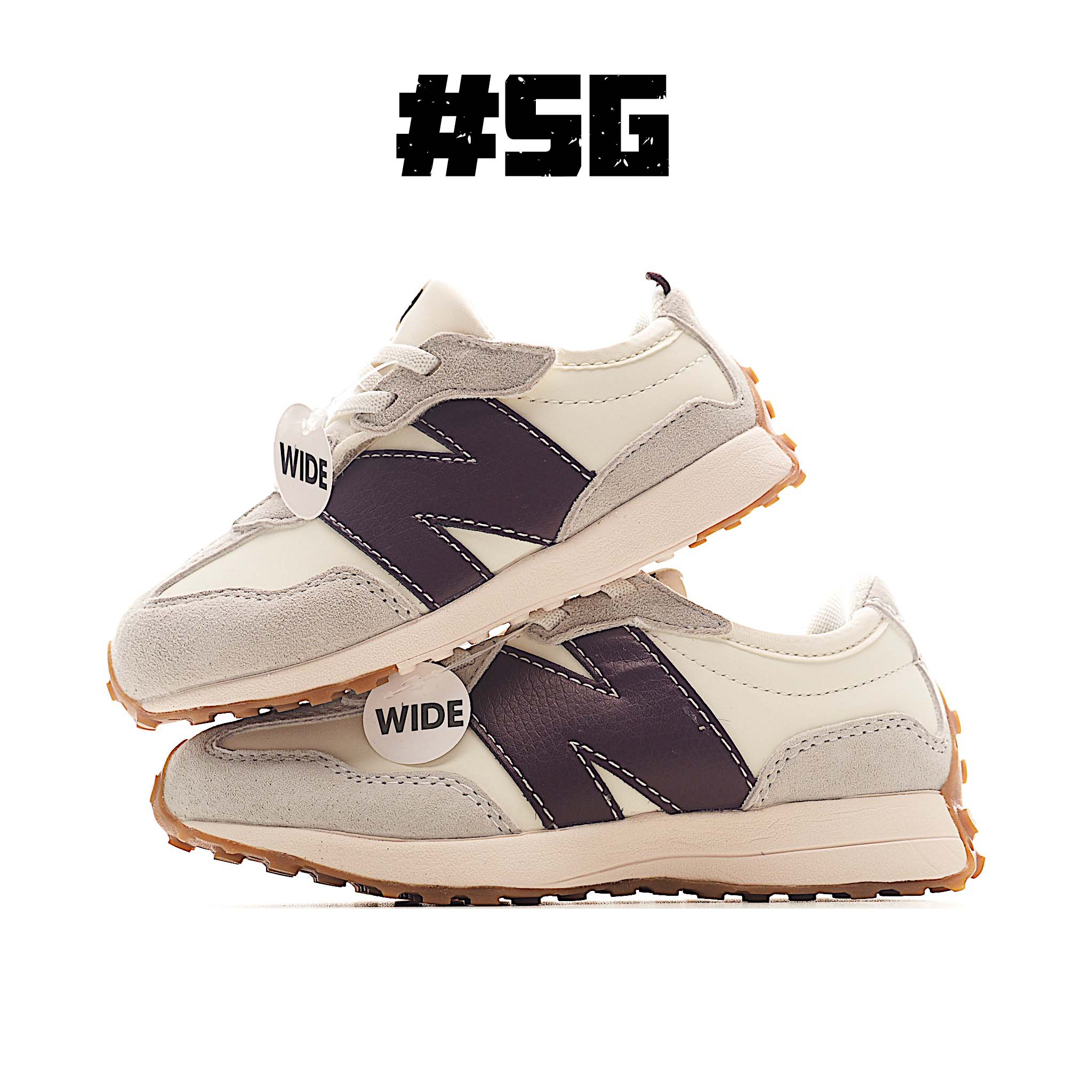 NO:338730,NB 327 wide version children's sneakers are designed for preschoolers, combining retro classic design and modern comfort. The wide version design is more suitable for Asian children's feet and provides better support. The light and breathable material makes children more comfortable to walk, and the unique outsole design ensures excellent grip and stability, which is ideal for playing and daily wear. Size 21-37 (small size 21-27 Velcro, large size 28-37 elastic), NB, sneakers,19860909NB 327 宽版儿童款运动鞋 专为学龄前儿童设计,以复古经典设计和现代舒适相结合,宽版设计更贴合亚洲儿童脚型,提供更佳支撑.轻盈透气的材质让孩子行走更加舒适,独特的大底设计确保出色的抓地力和稳定性,无论是玩耍还是日常穿着,都是理想选择. 尺码21-37 (小码21-27魔术贴,大码28-37松紧带),NB,sneakers,,Children's