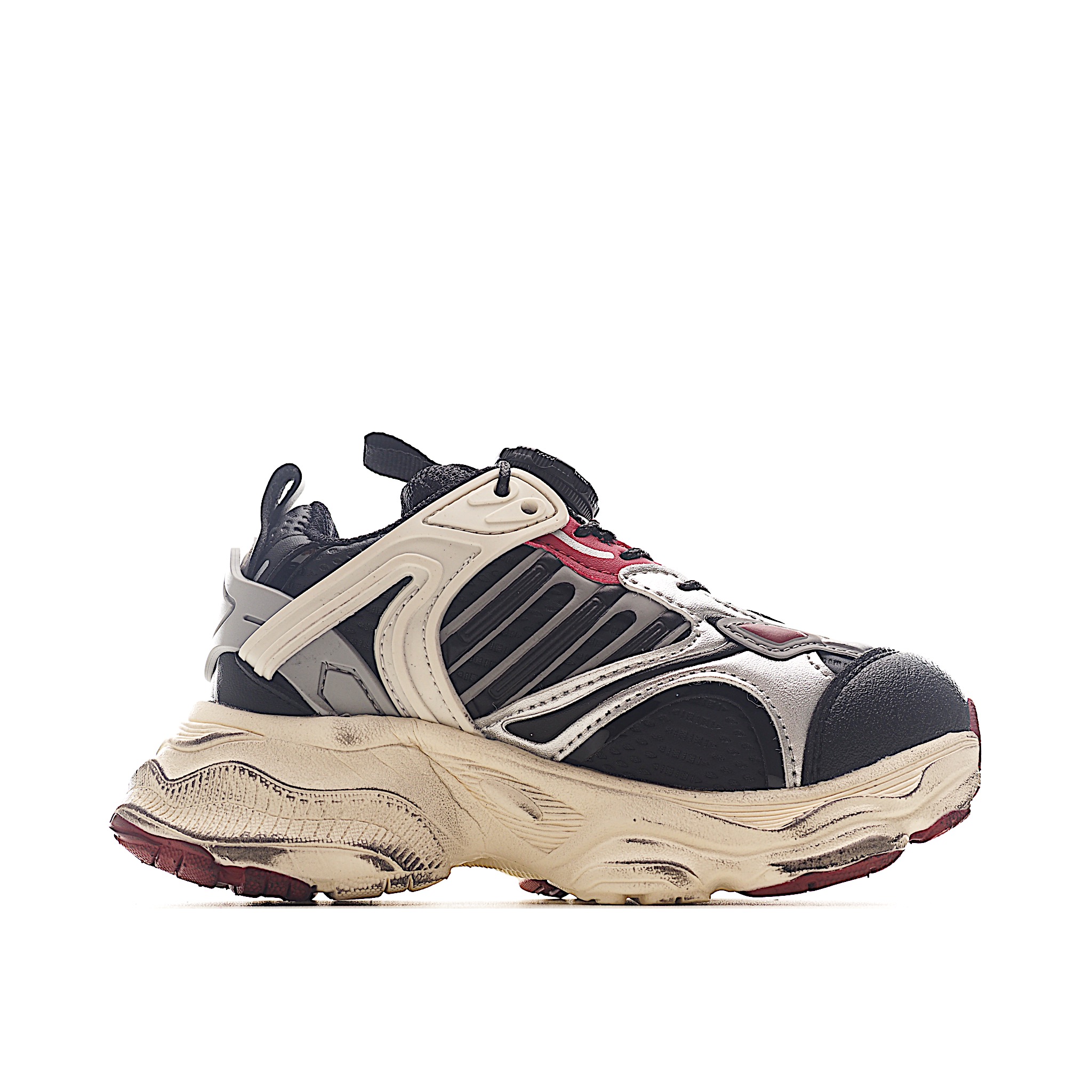 图片[2]-AD新款旋转扣做旧老爹鞋童鞋 尺码：26-37码 经典做旧老爹鞋🆕 优质锁扣设计，穿脱方便✌🏻 优质面料拼接，质感满满💯 耐磨防滑大底，脚感超赞👍🏻-选品中心