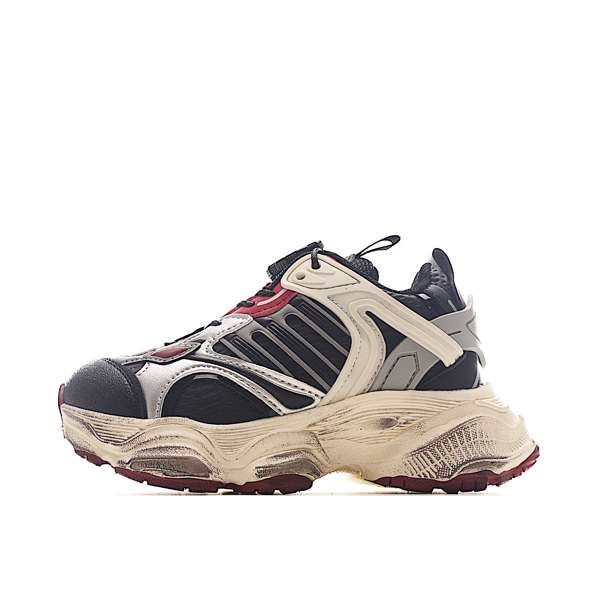 AD新款旋转扣做旧老爹鞋童鞋 尺码：26-37码 经典做旧老爹鞋🆕 优质锁扣设计，穿脱方便✌🏻 优质面料拼接，质感满满💯 耐磨防滑大底，脚感超赞👍🏻-选品中心