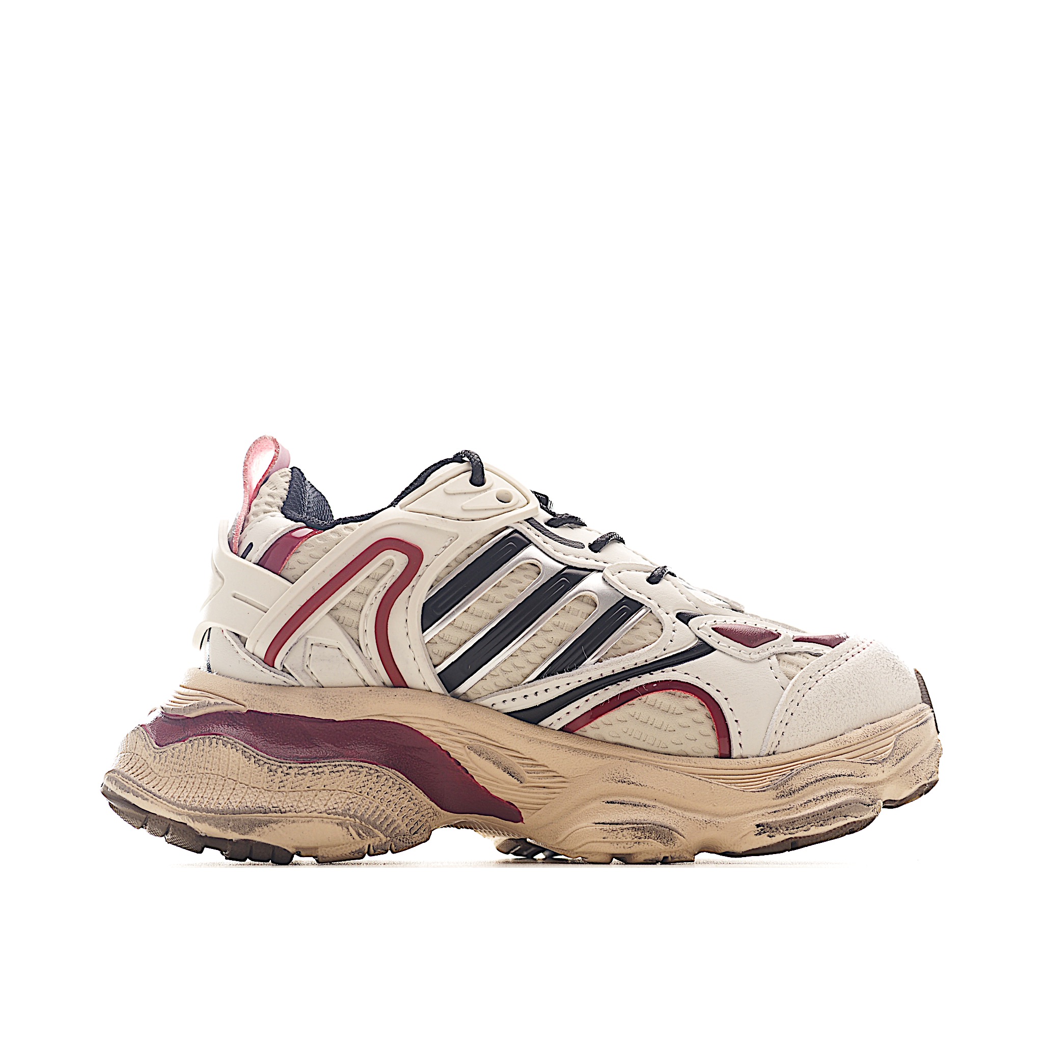 图片[2]-AD新款旋转扣做旧老爹鞋童鞋 尺码：26-37码 经典做旧老爹鞋🆕 优质锁扣设计，穿脱方便✌🏻 优质面料拼接，质感满满💯 耐磨防滑大底，脚感超赞👍🏻-选品中心