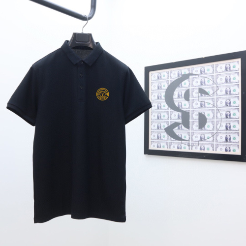 Versace Men's Polo Shirt - Short Sleeve, Solid Color, Designer Quality 1 Versace Men's Polo Shirt - Short Sleeve, Solid Color, Designer Quality