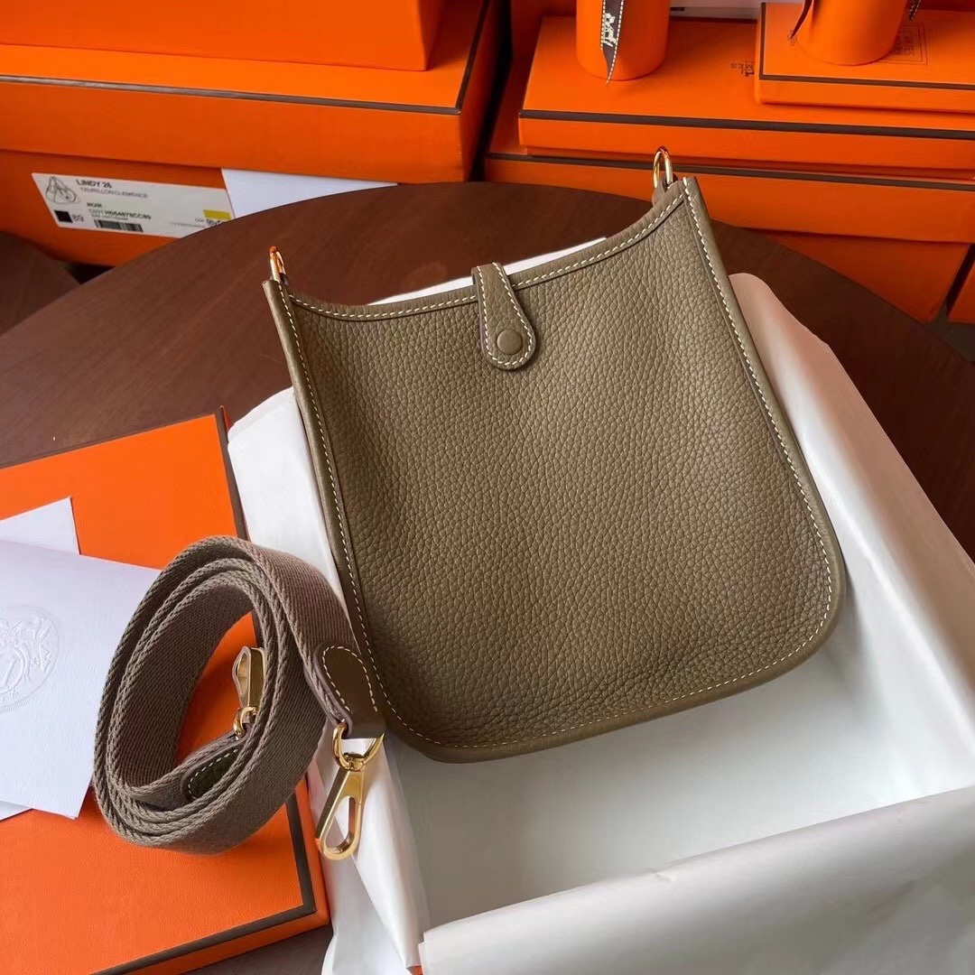 🇨🇳evelyne mini 16 clemence皮 18大象灰 金扣