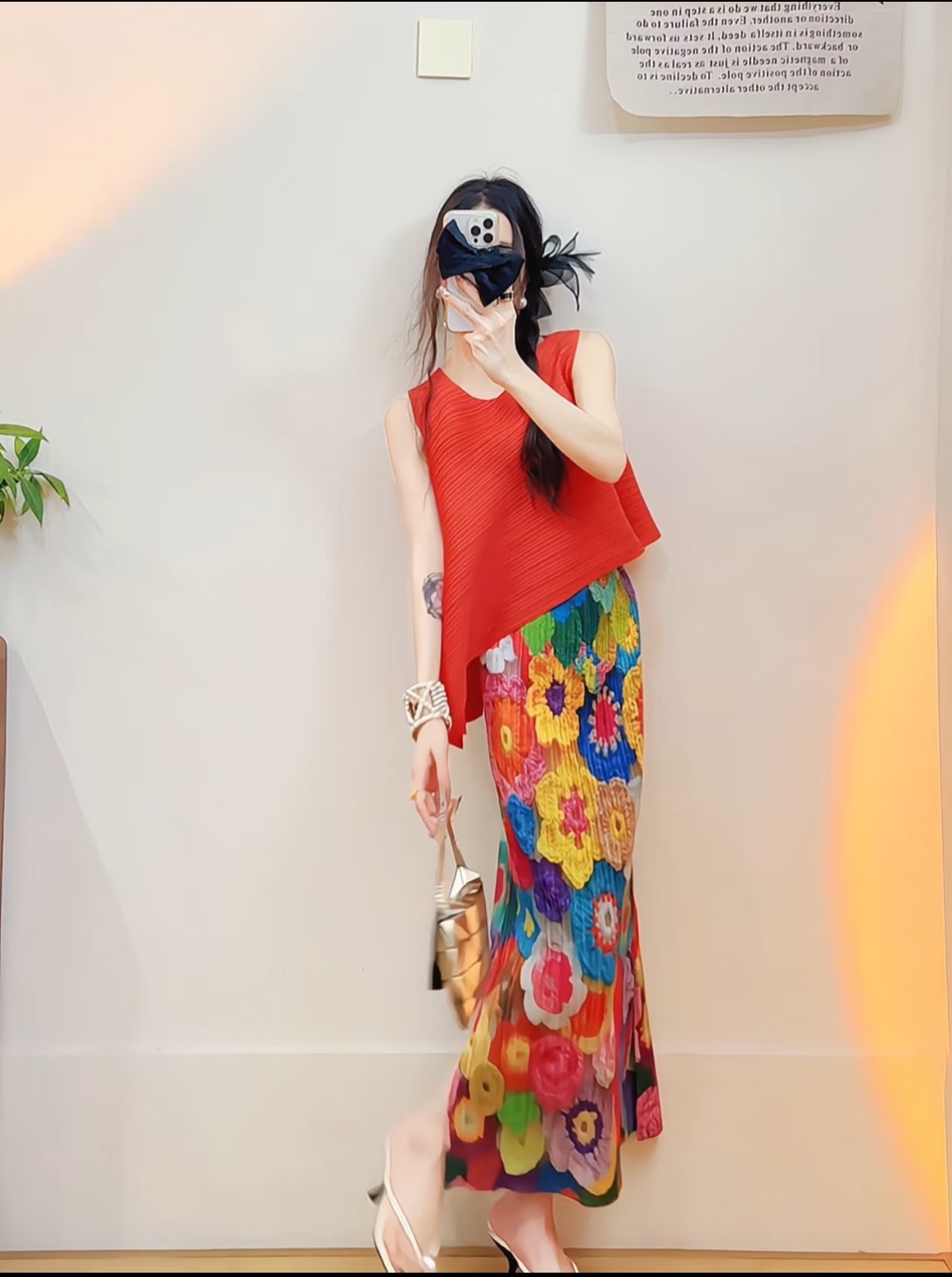 P483 HIGH-QUALITY WOMEN’S OUTFIT, PACKED WITH THREE HOUSES FOR LIFE. HOT SALES, COLORED FLOWERS, BOUQUETS. - 图片 2