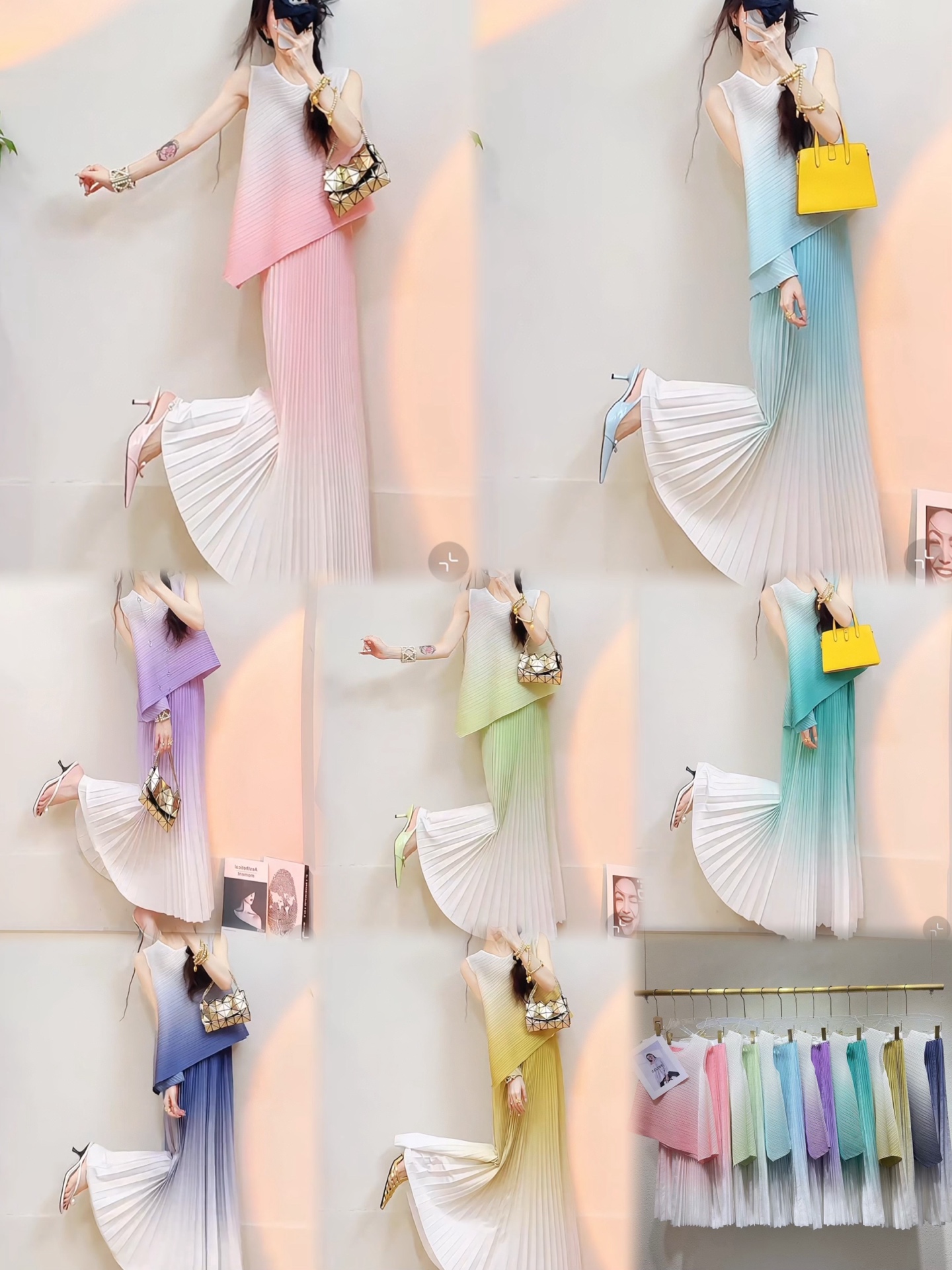 “High-Quality Women’s Clothes: Sleeveless Shirt and Half-Love Suit Collection” - 图片 9