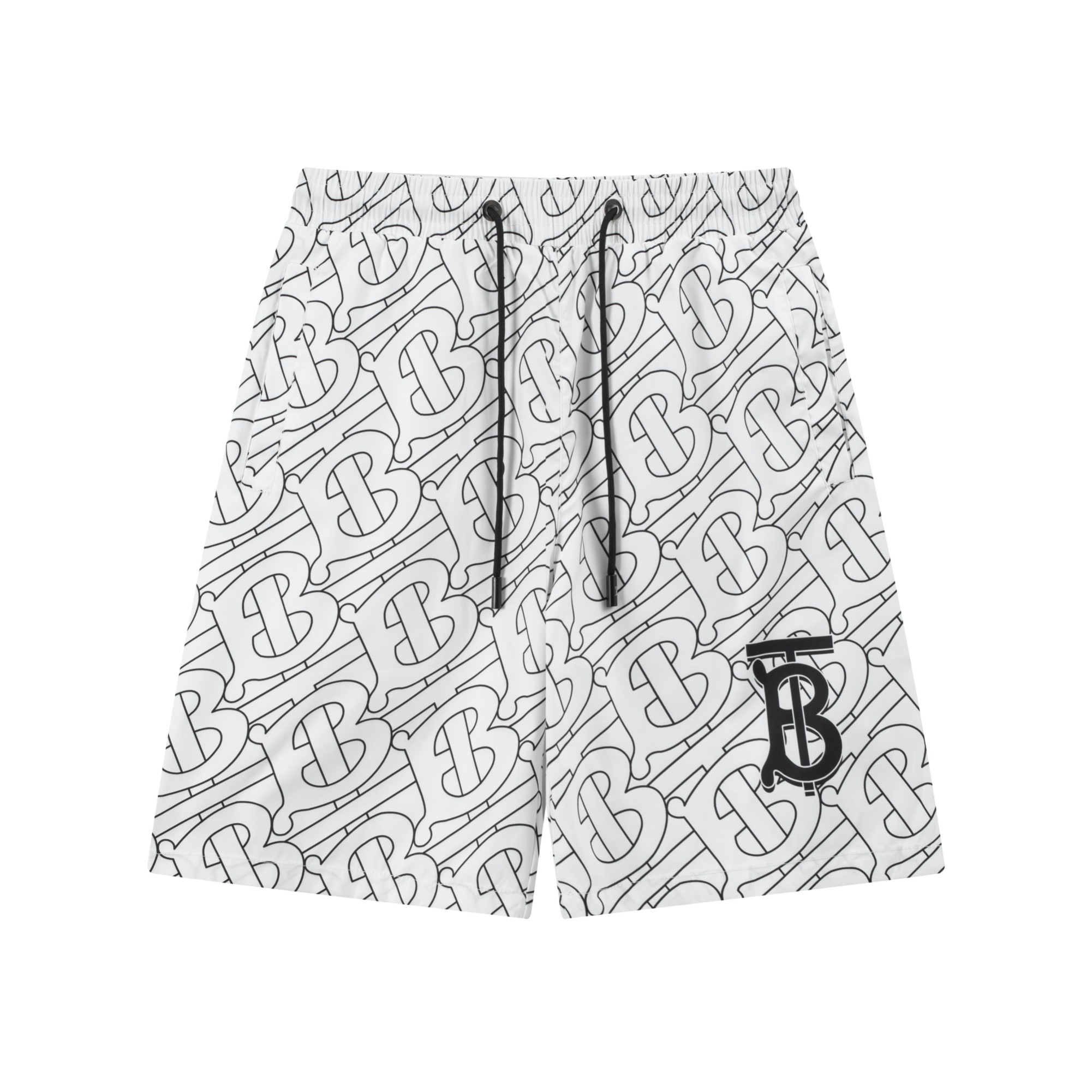 Pantalones cortos de playa BBR Burberry 24SS. Color: negro-blanco. Tallas: M-4XL.