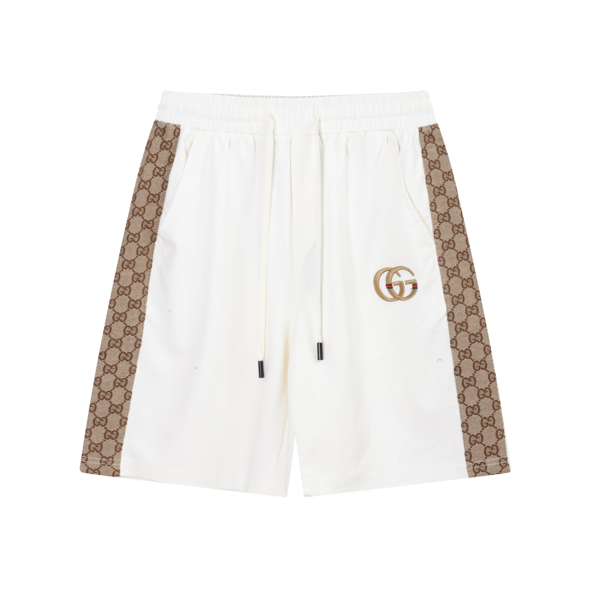 Pantalones cortos de punto nuevos de GUCCl Gucci 2024SS, tela personalizada, técnica de jacquard de punto, logo bordado…