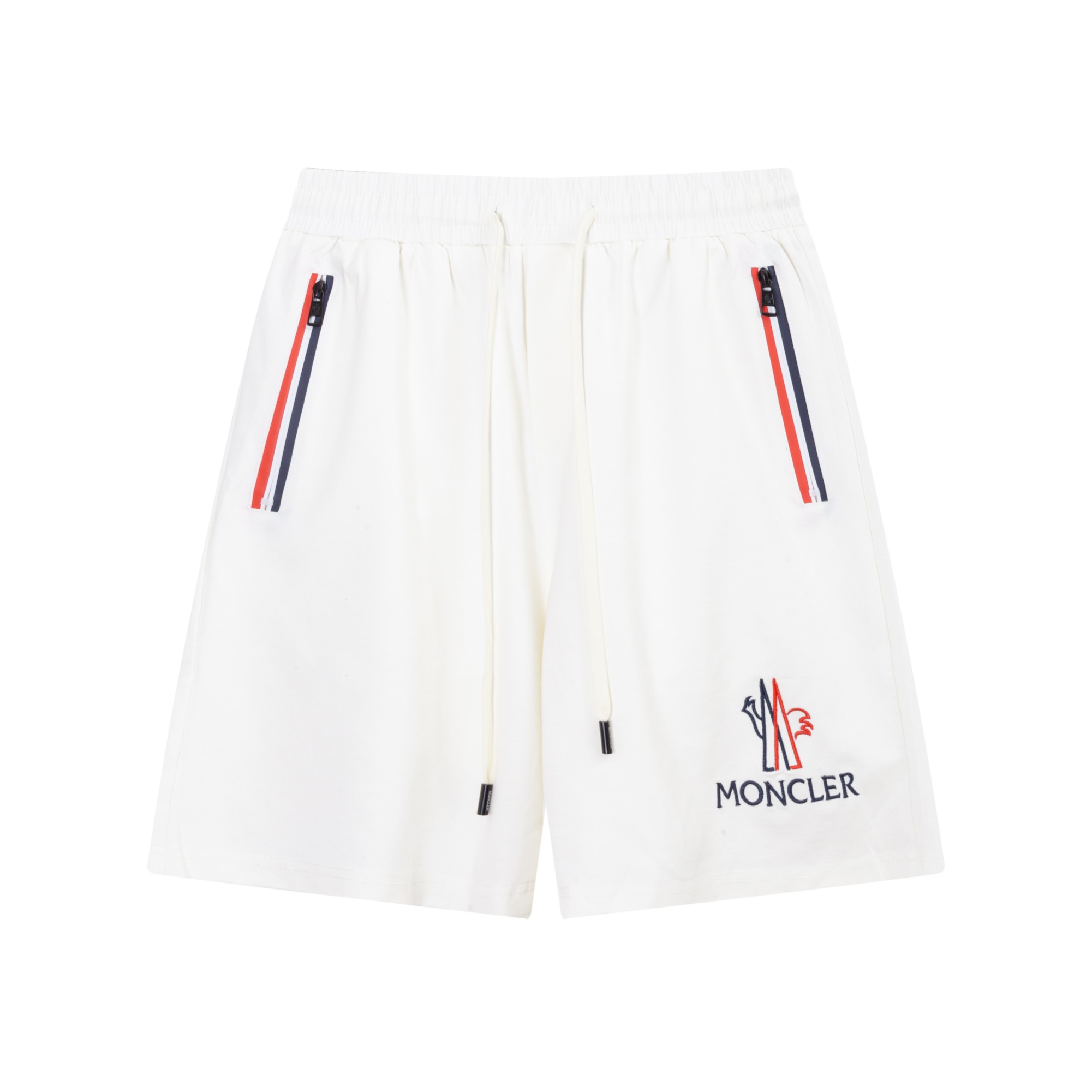 蒙口 MONCLER 2024SS Pantalones cortos de punto nuevos, tela personalizada, logo bordado con técnica de punto. Corte ajust…