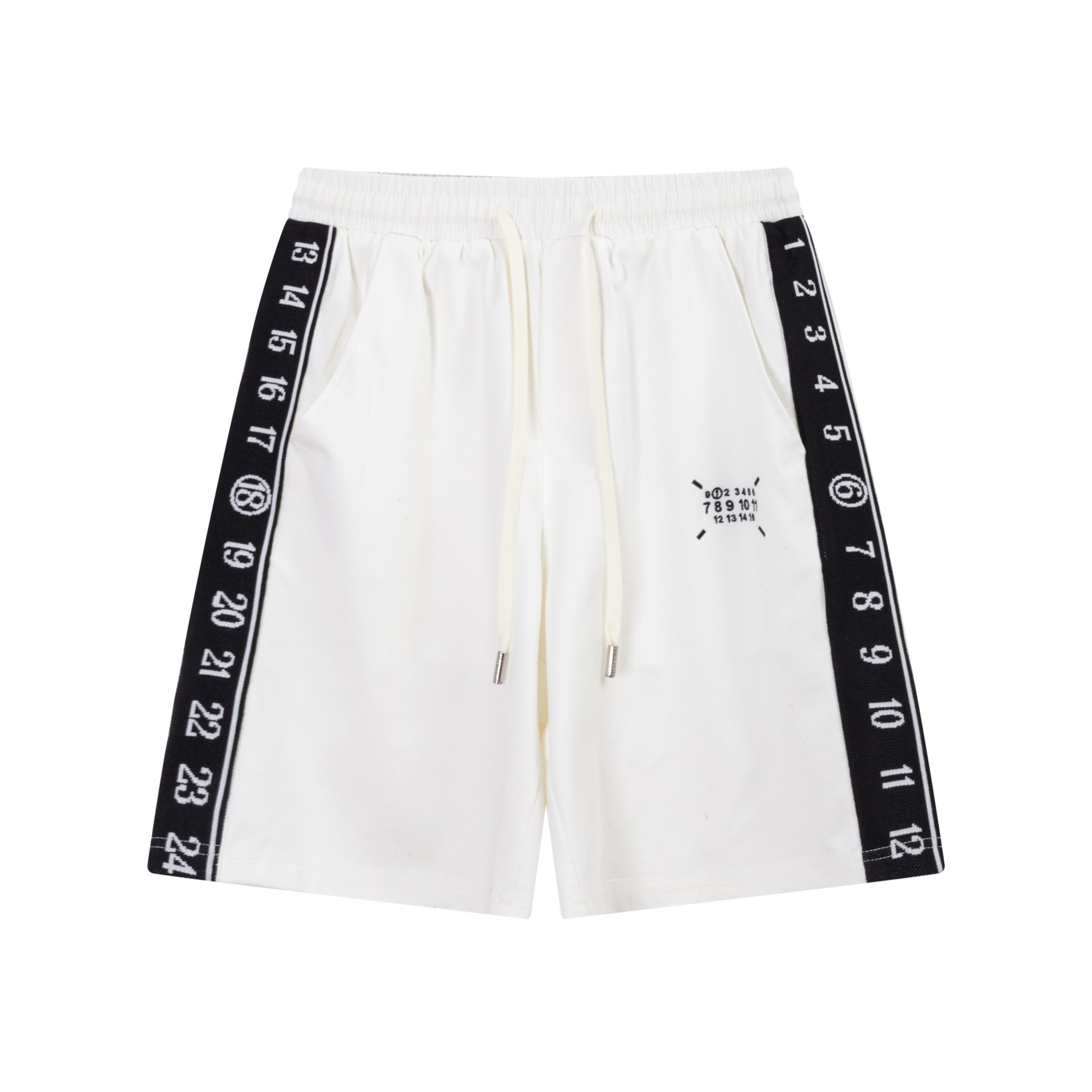 2024SS Margiela Pantalones cortos de punto clásicos con patrón, tela personalizada, logo bordado con técnica de punto. …