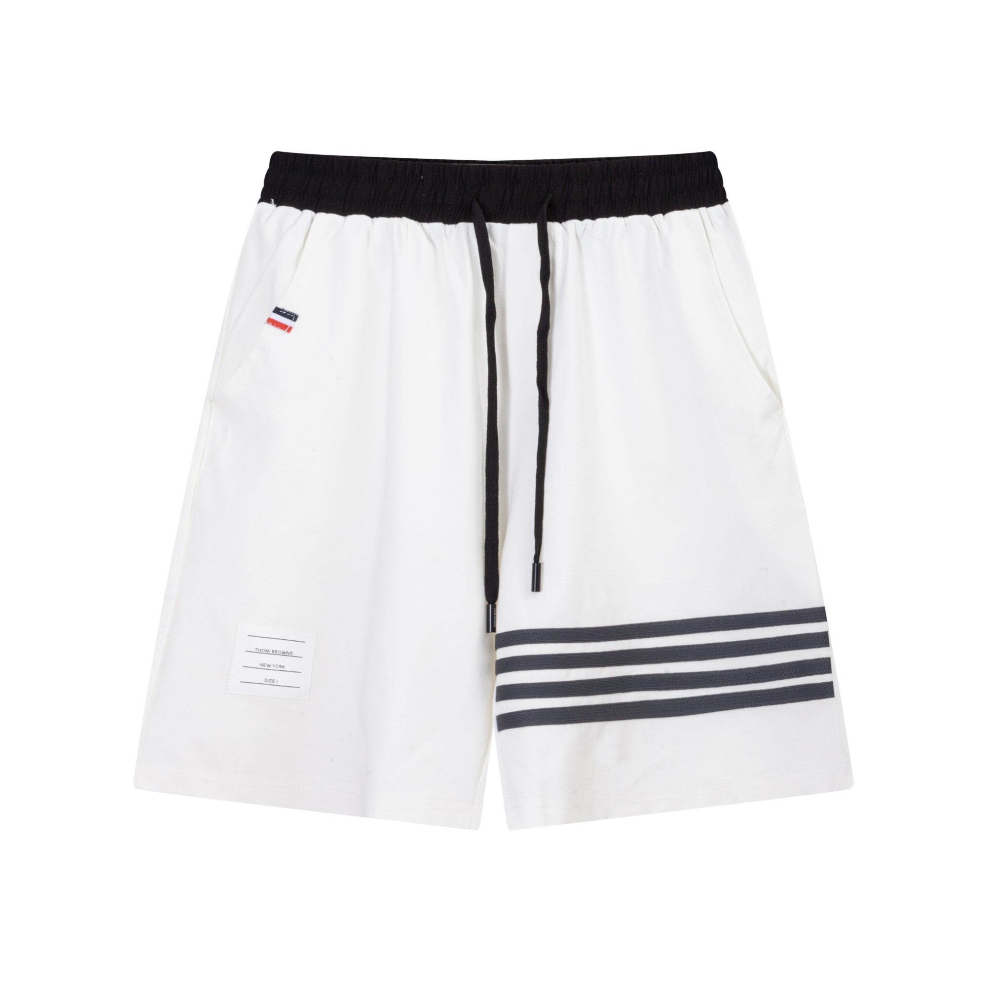 Pantalones cortos de punto nuevos Thom Browne 2024SS, tela personalizada, artesanía de jacquard de punto, logo bordado.…