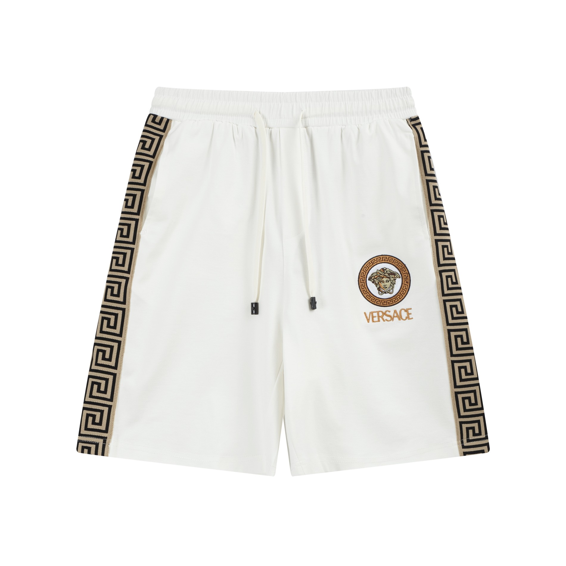 24SS nuevo Versace VERSACE pantalones cortos de punto, tela personalizada, proceso de punto con logo bordado. Corte aju…