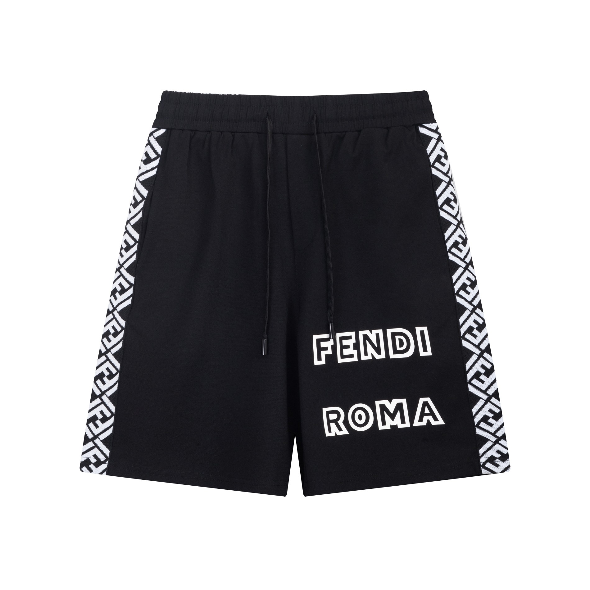 2024SS FENDI FENDI nuevos pantalones cortos de punto, tejido personalizado, técnica de jacquard de punto, log…