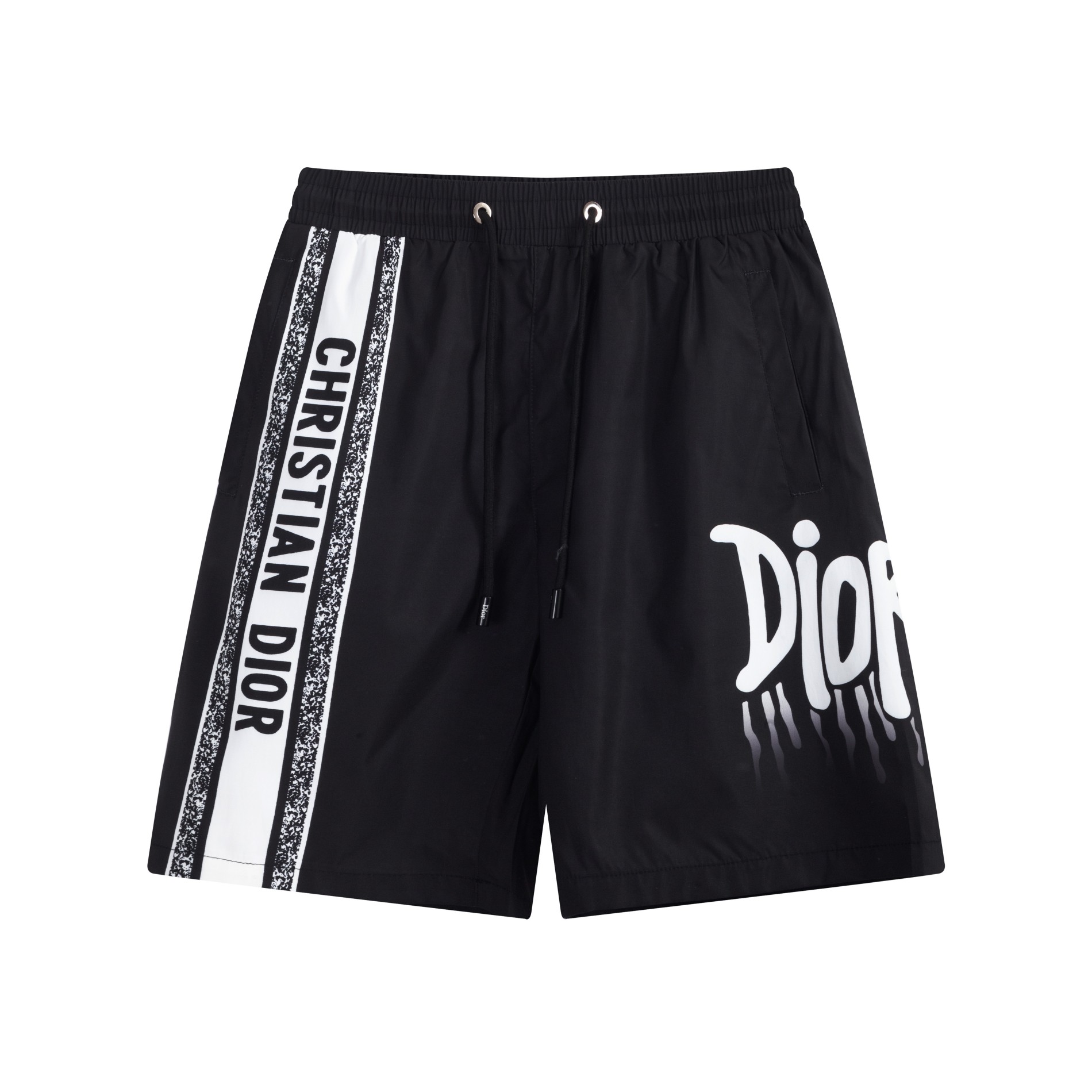 24SS Dior nuevos pantalones cortos de playa Color: Negro Blanco Talla: M-4XL