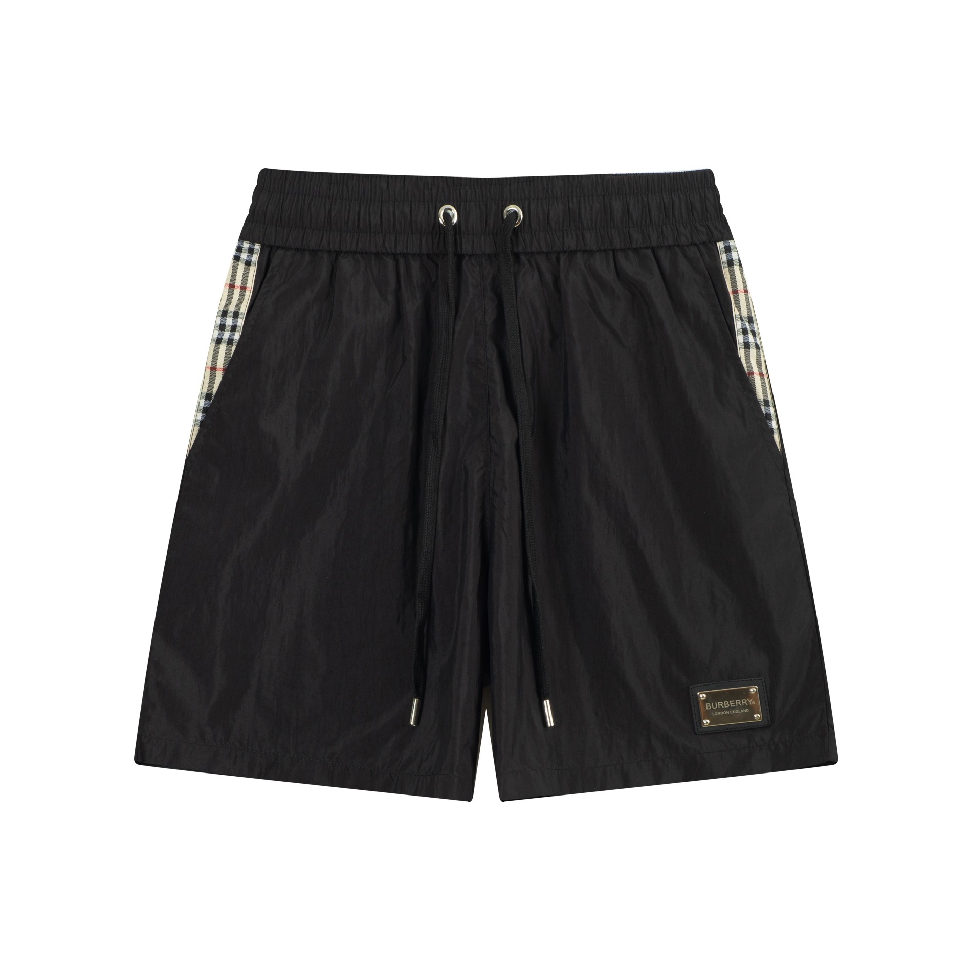 Burberry Clothing Shorts Black Polyester Summer Collection Fashion Beach