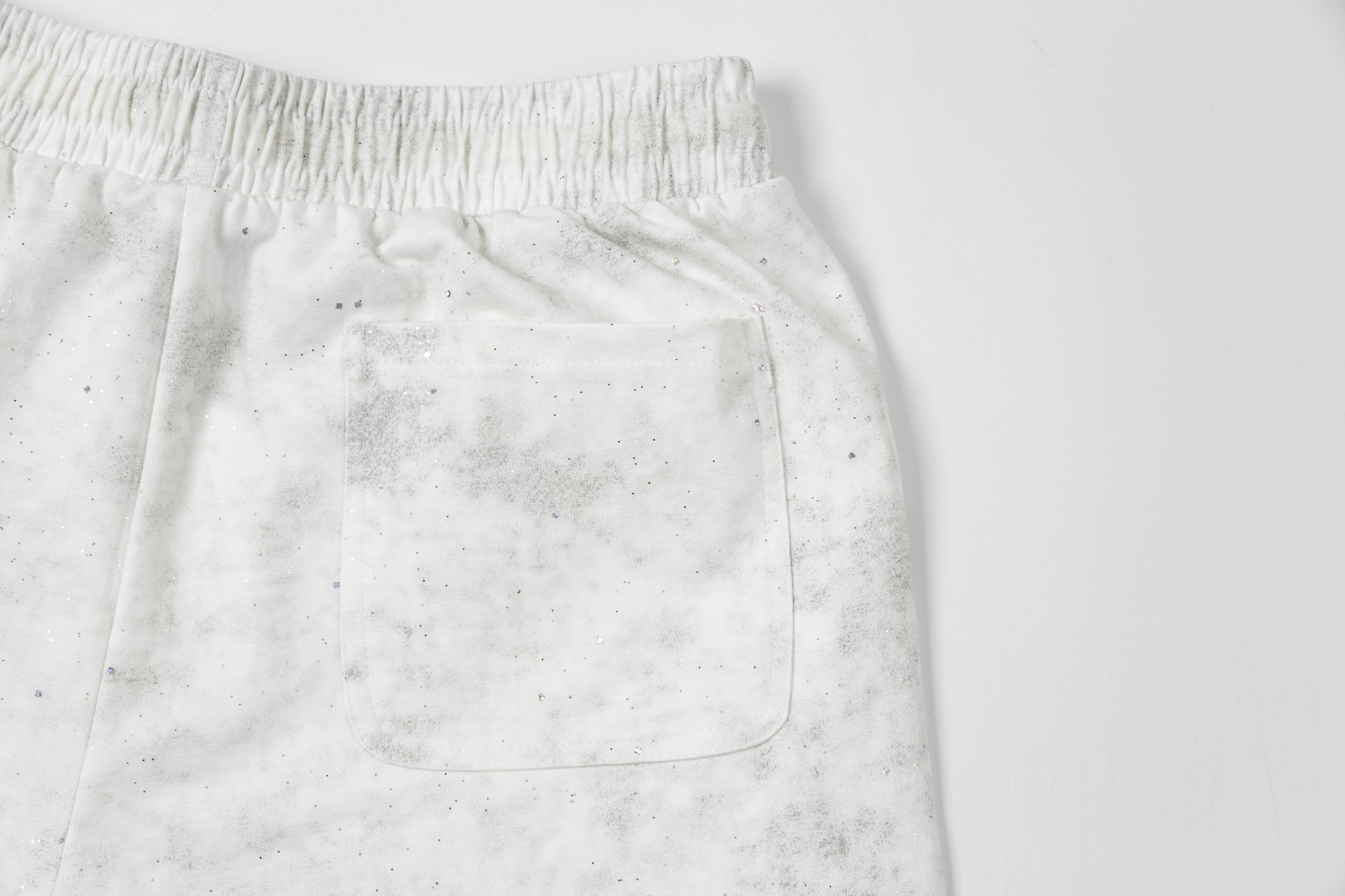 2024SS Valentino Knit Shorts: Muscle Fabric, Acid Wash, Sparkling Logo - 图片 5