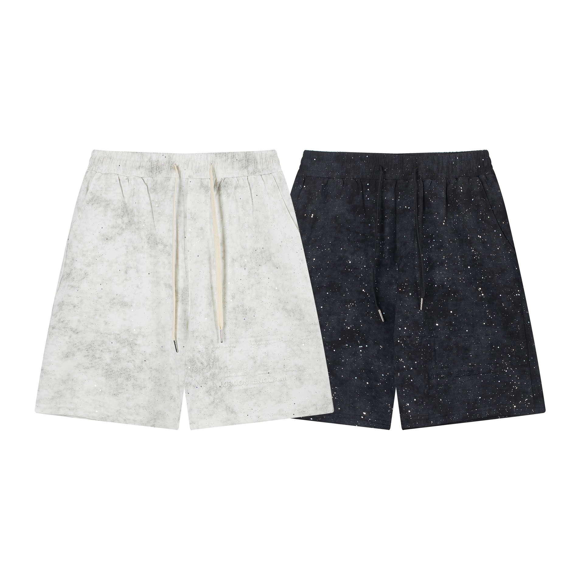 2024SS Valentino Knit Shorts: Muscle Fabric, Acid Wash, Sparkling Logo - 图片 9