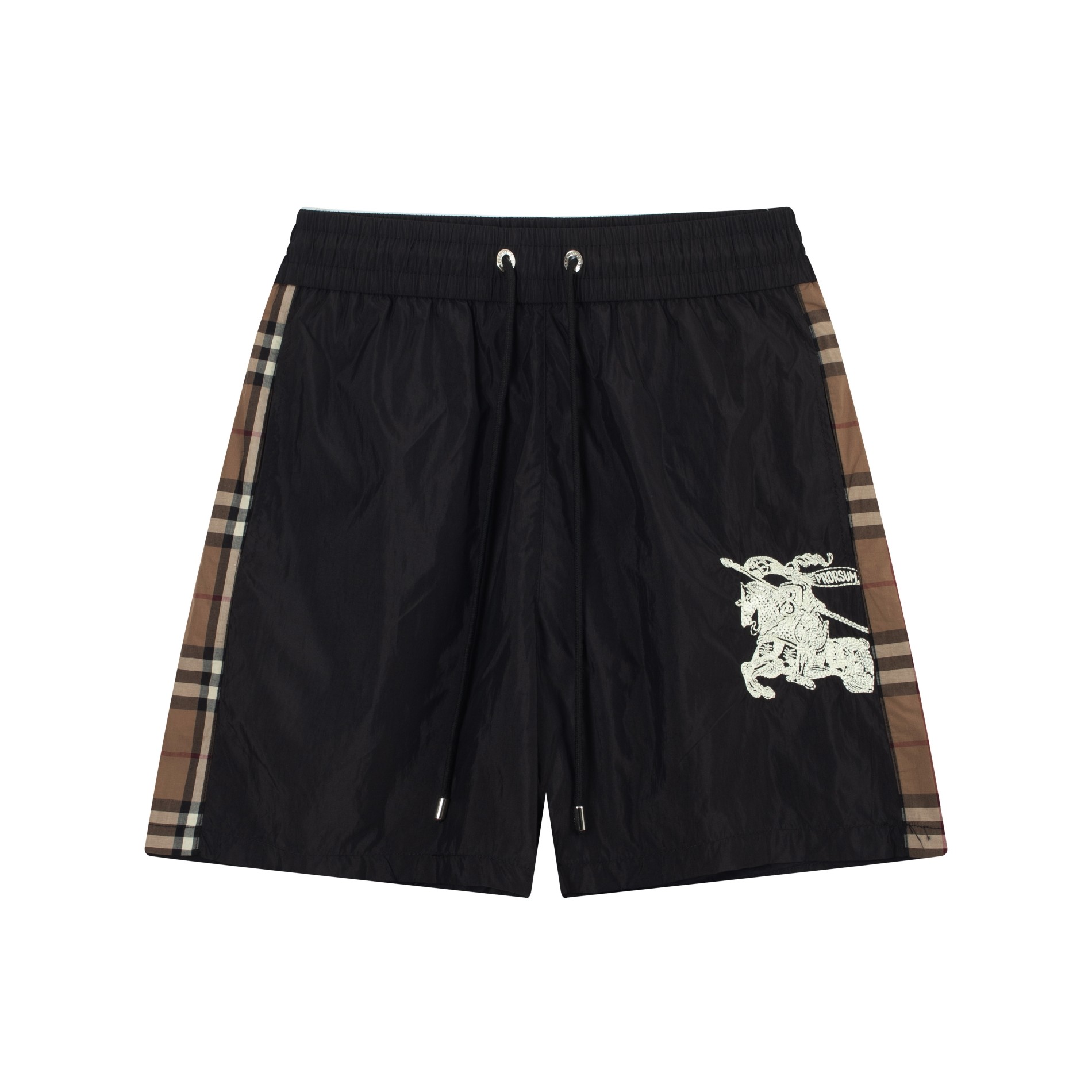 Burberry Clothing Shorts Black Polyester Summer Collection Fashion Beach