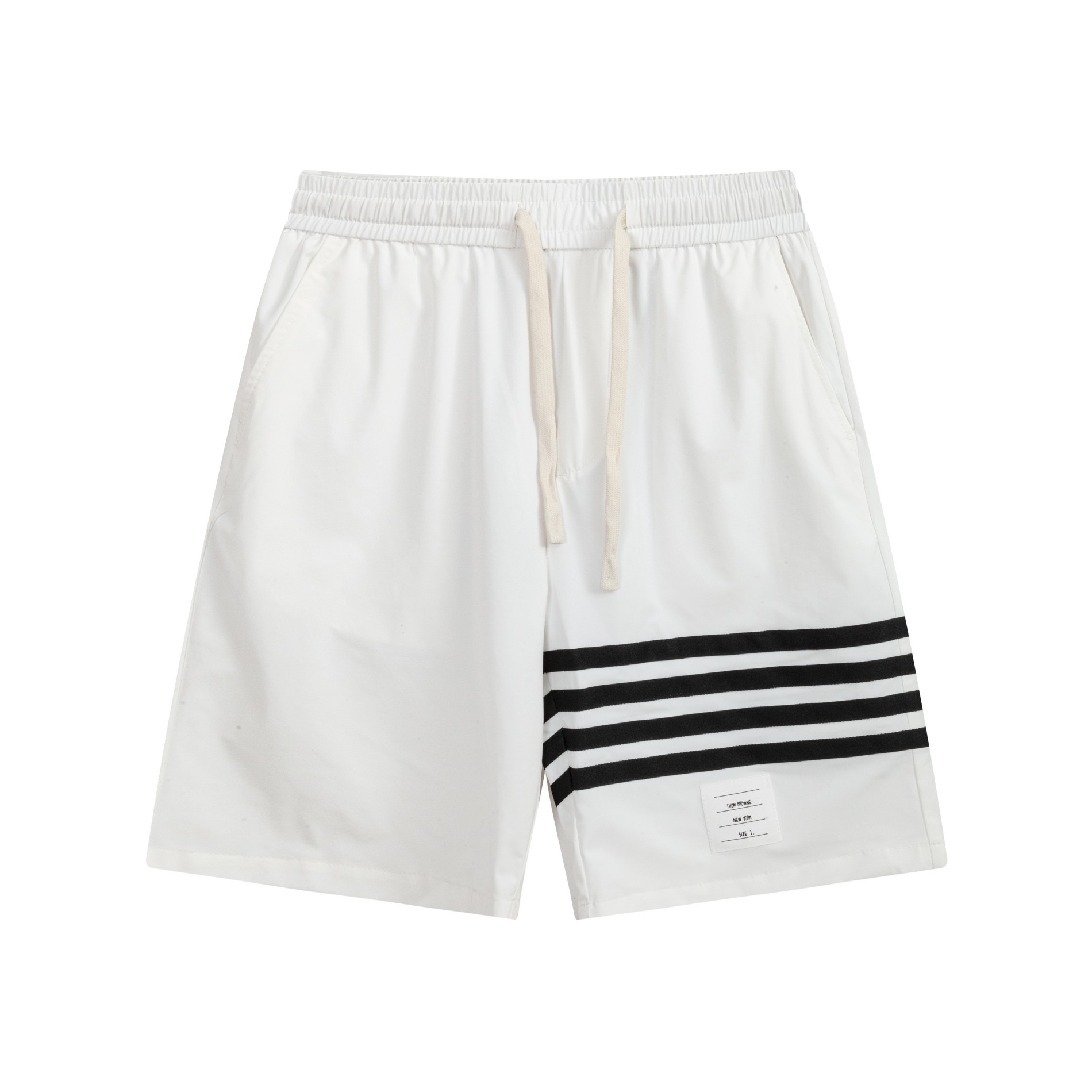 2024 New Summer Fashion Beach Shorts: CJCR Hardware in Black and White, M14XL. - 图片 1