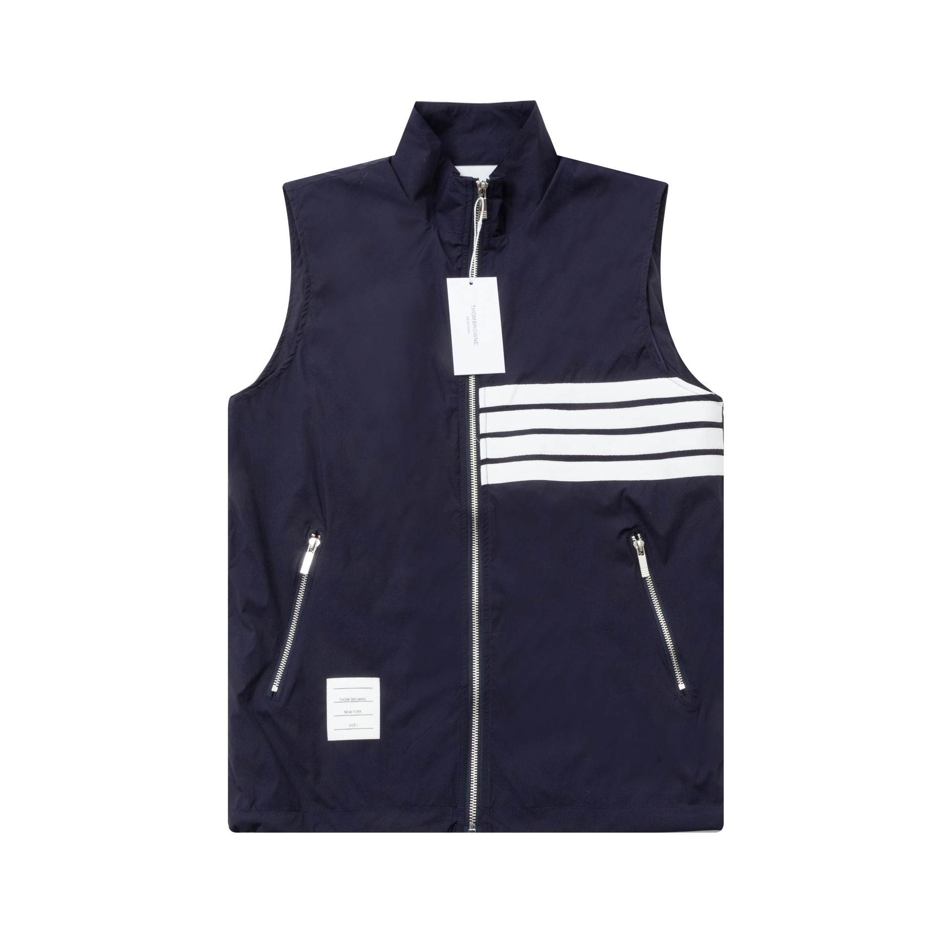 2024 THOM BROWNE .Chaleco de Nylon TB de Alta Versión y Trabajo Pesado, Forro Interior Totalmente Rematado, Réplica 1:1…