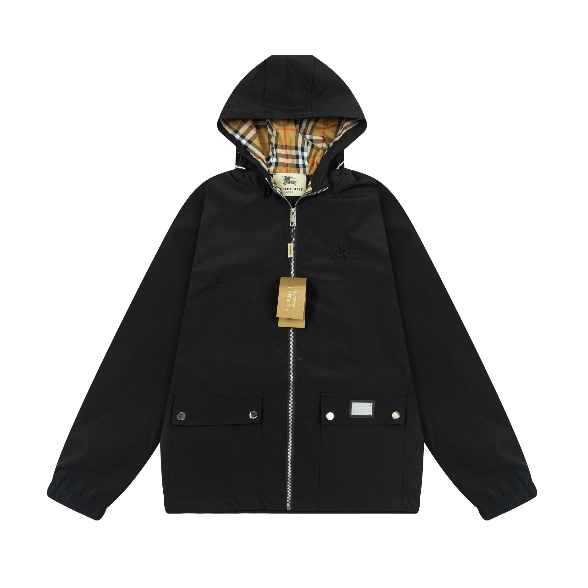 2024 BURBERRY nueva temporada otoño-invierno, chaqueta con capucha de alta calidad con bordado clásico de caballo de gu…