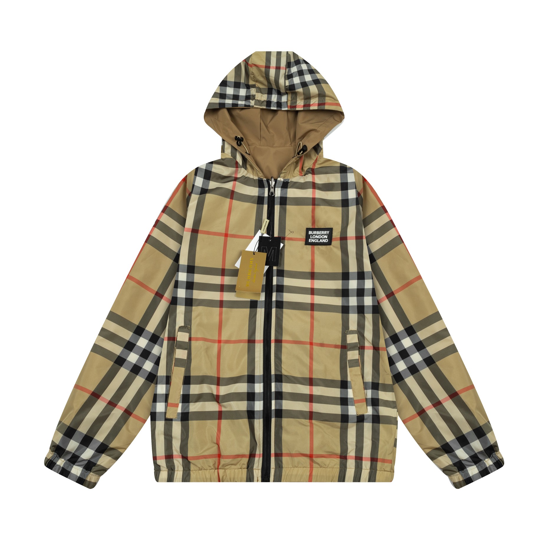 2024 BURBERRY nueva temporada otoño-invierno (reversible), chaqueta con capucha de alta calidad con cuadros clásicos y …