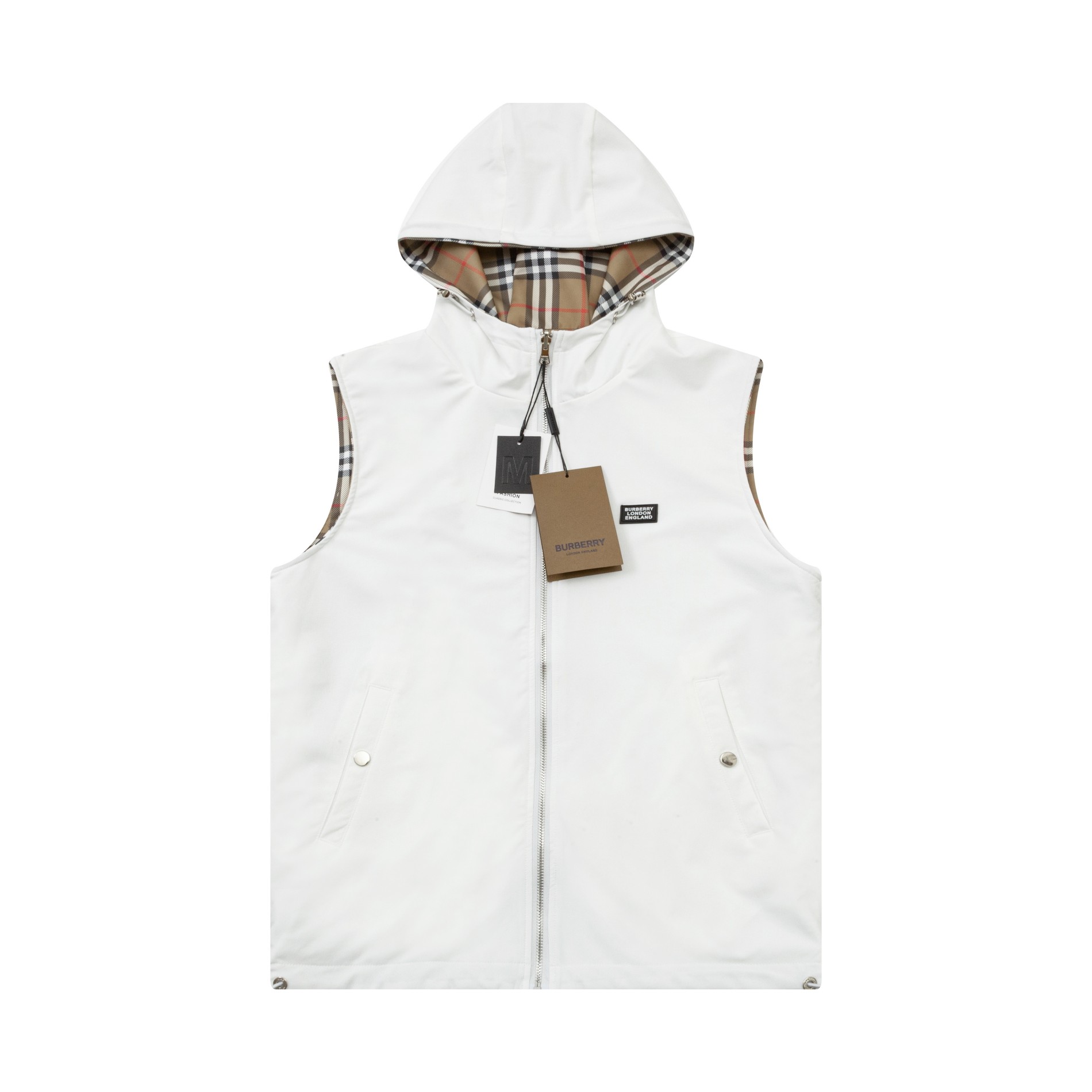 2024 BURBERRY (reversible) nueva temporada otoño-invierno, chaleco con capucha de alta calidad de cuadros clásicos. Ver…