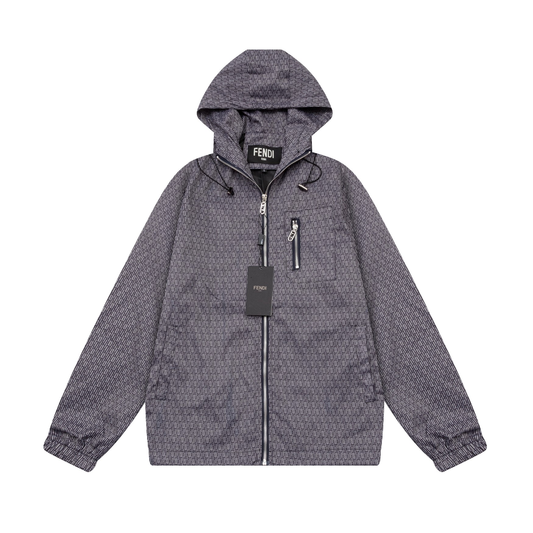 Chaqueta cortavientos con capucha de FENDI de la nueva colección de principios de otoño 2024, sincronizada con la web o…