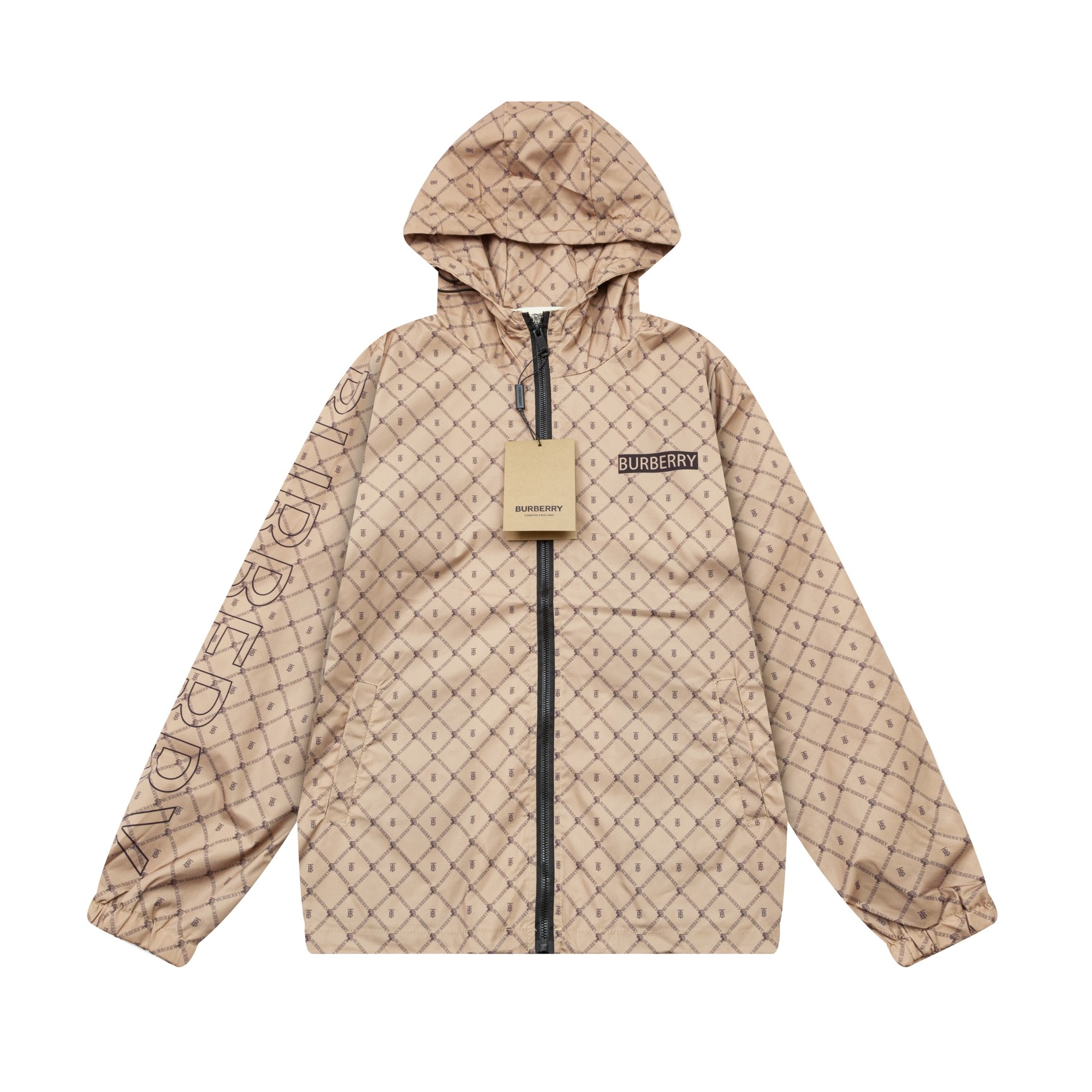 2024 Burberry chaqueta cortavientos con capucha de nueva temporada de principios de otoño, sincronizada con la web ofic…