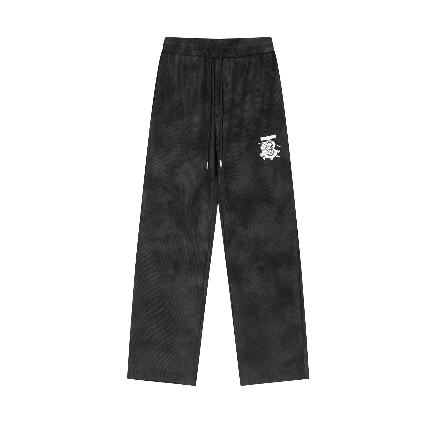 Burberry 24 nuevo lavado, versión de gama alta, pantalones anchos clásicos. Tejido de punto de algodón de rizo teñido a…