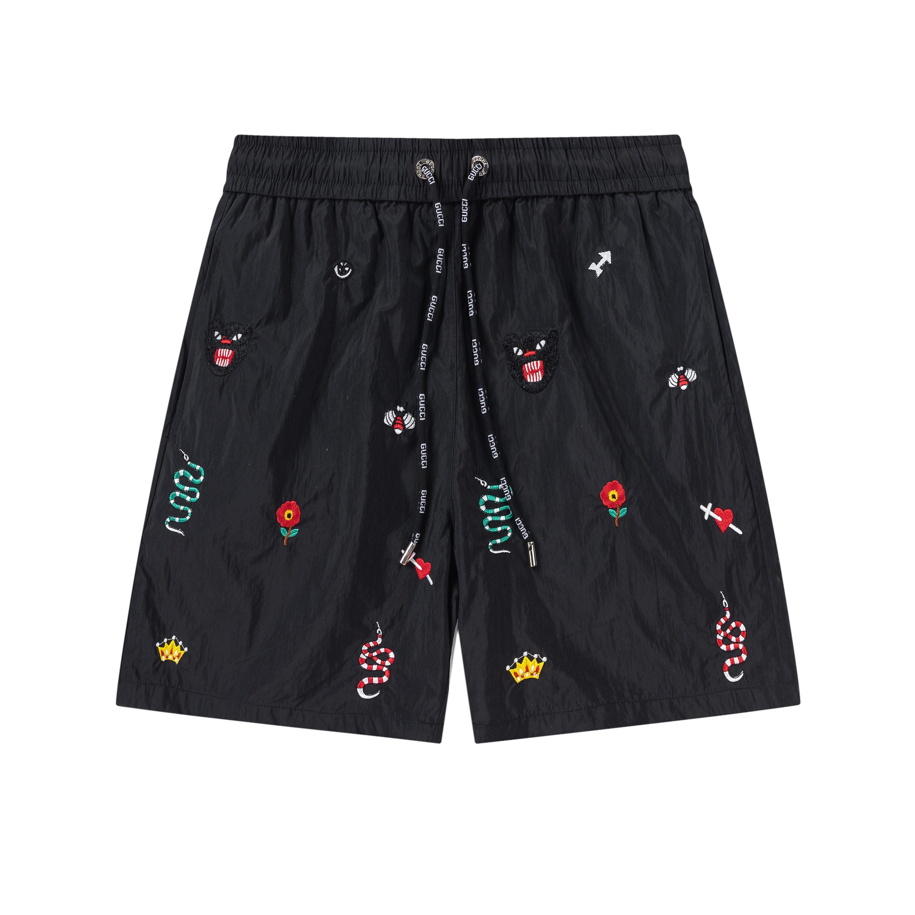 GUCCI Gucci 2025 primavera/verano Logo bordado. Nuevos pantalones cortos de playa de moda, shorts de cinco centímetros.…