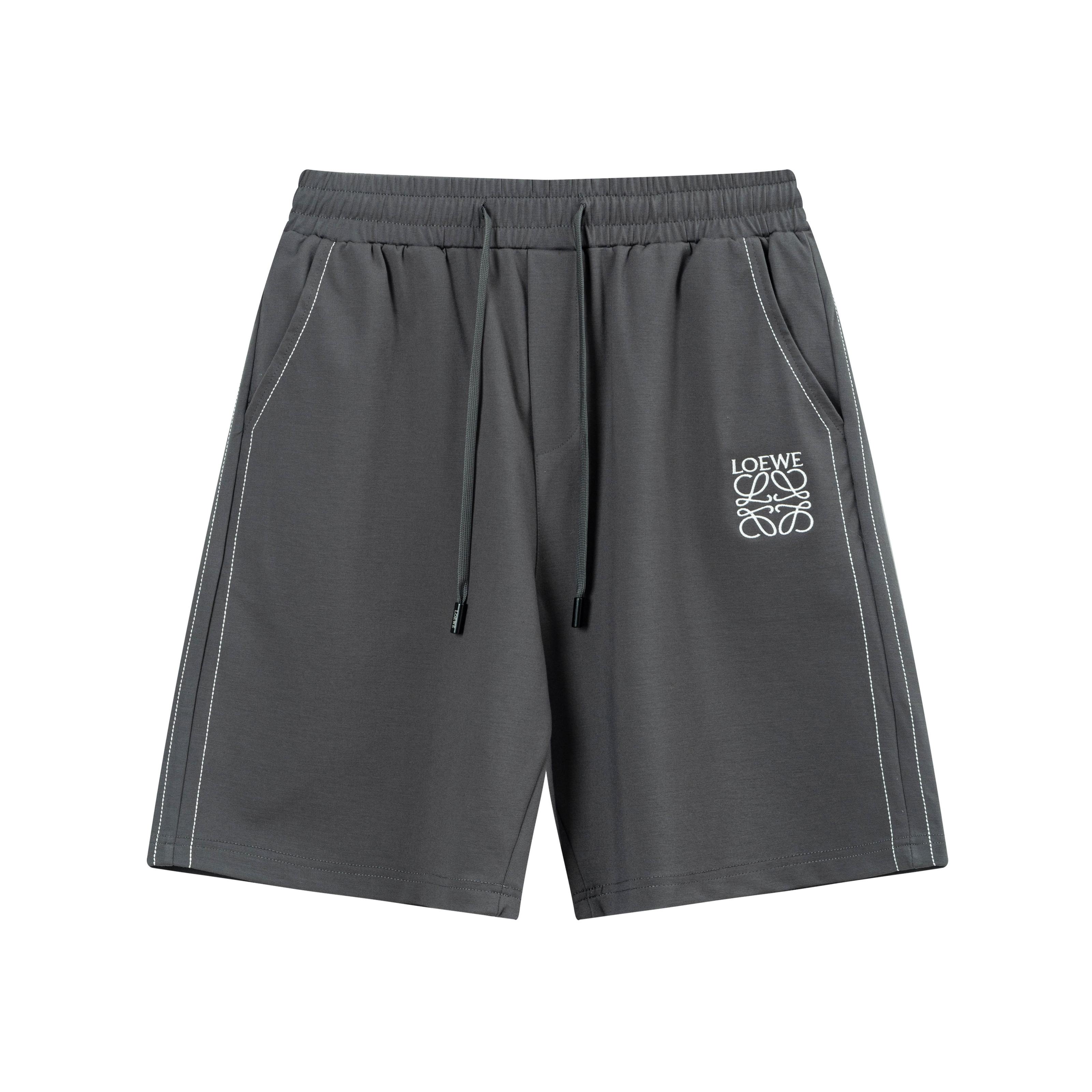 2025 Loewe New Knitting Shorts with Custom Fabric and Embroidered Logo - 图片 1