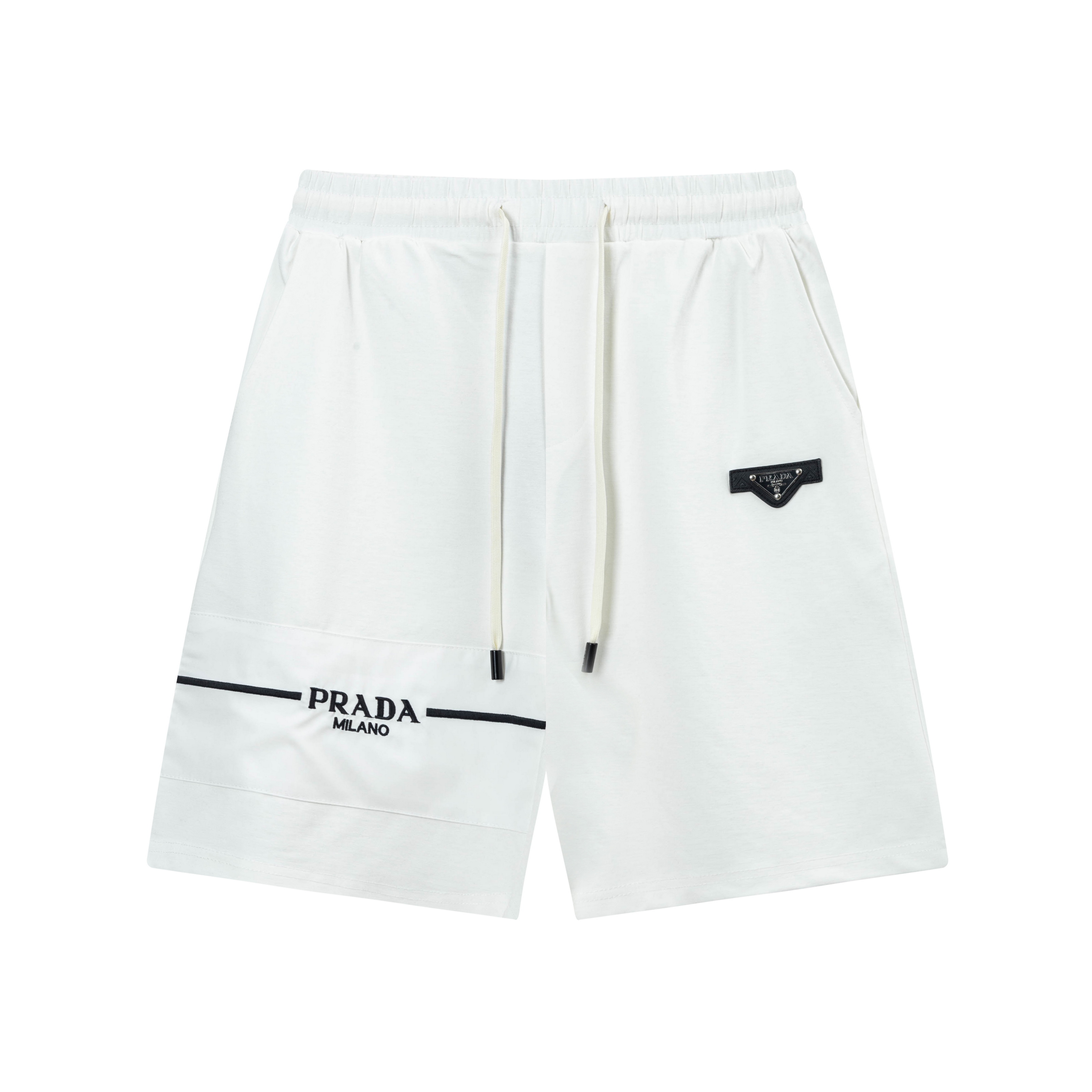 2025 Prada New Knitting Shorts: Custom Fabric, Embroidered Logo, Stylish Design. - 图片 1