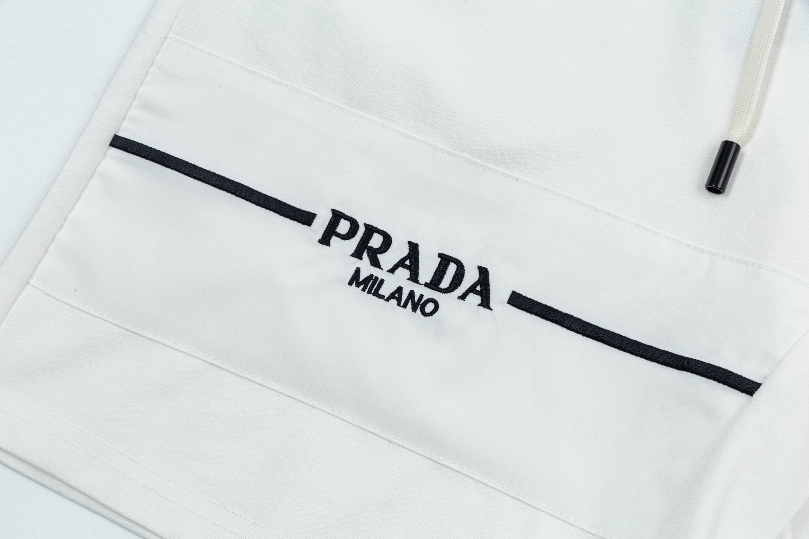 2025 Prada New Knitting Shorts: Custom Fabric, Embroidered Logo, Stylish Design. - 图片 7