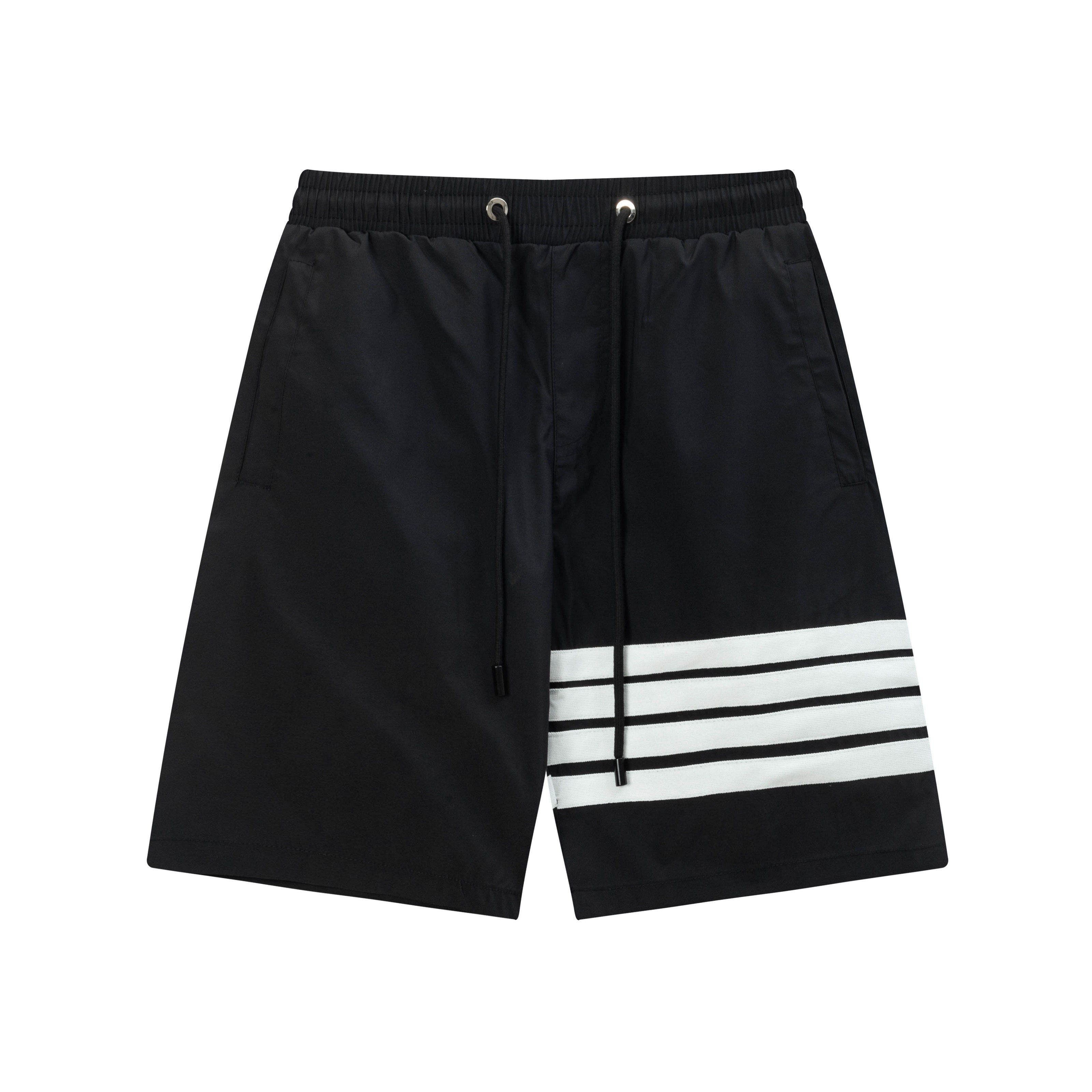 Shorts de playa de secado rápido TB 2025, tela personalizada, logo bordado artesanal. Corte ajustado y tridim…