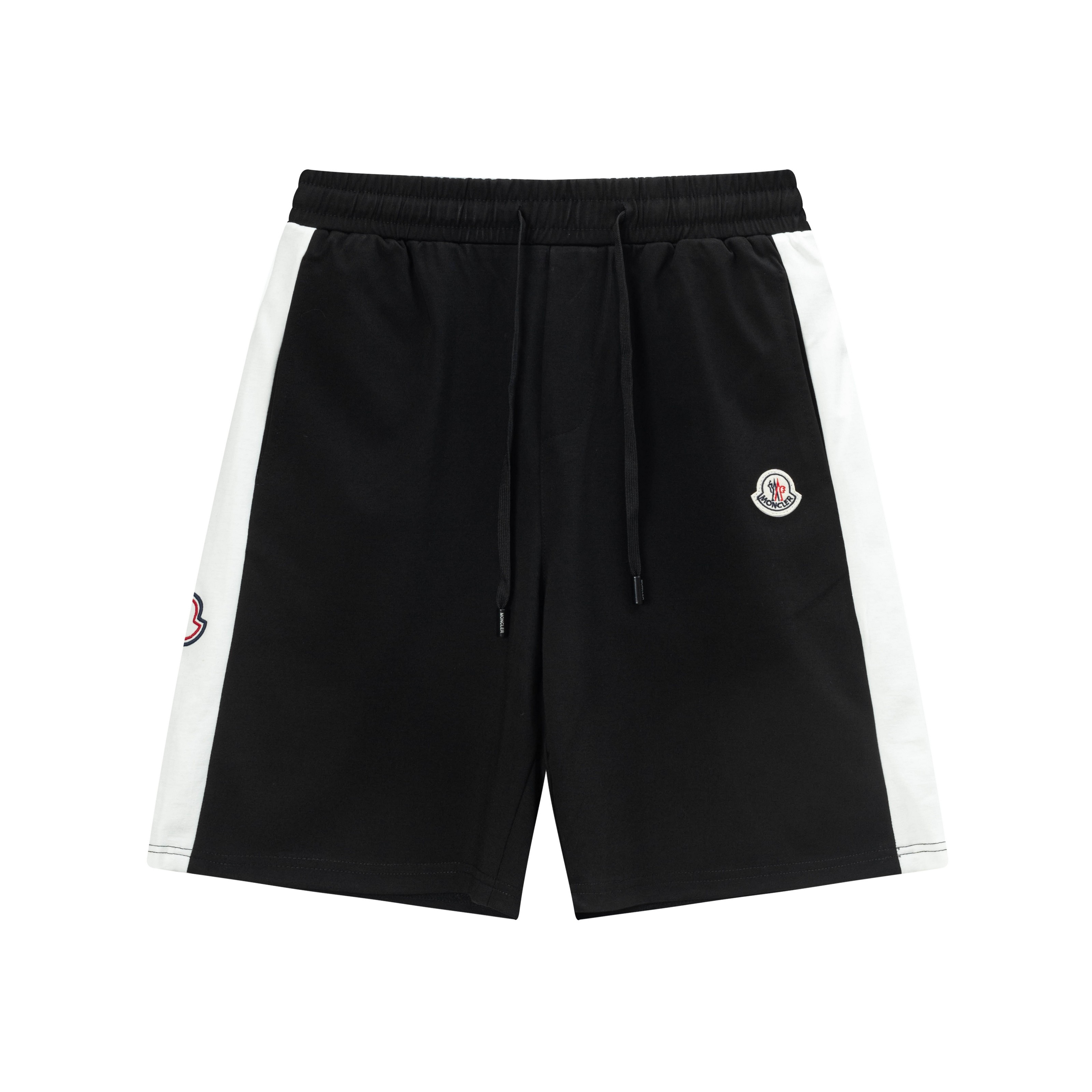 2025 MONCLER蒙口 Pantalones cortos de punto nuevos, tela personalizada, logo bordado artesanalmente. Corte ajustado y tri…