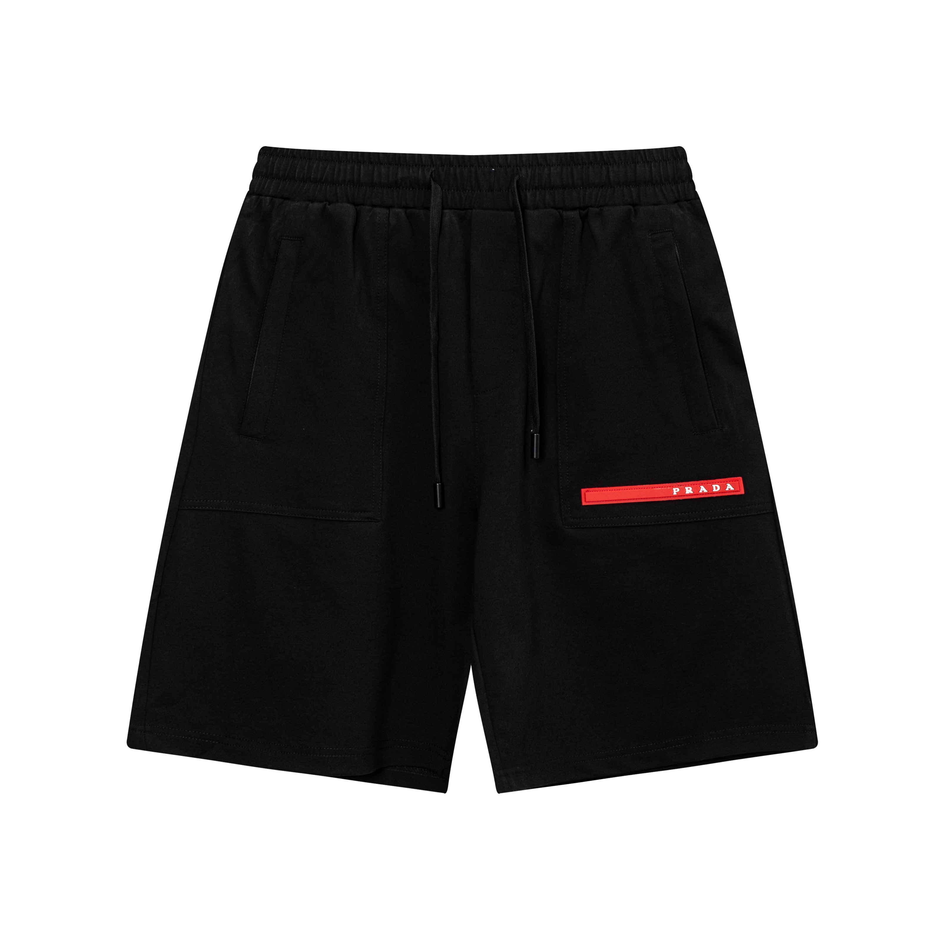 2025 PRADA Nuevos shorts de punto, tejidos personalizados, logo clásico de cinta roja y blanca. La versión es ceñida y …