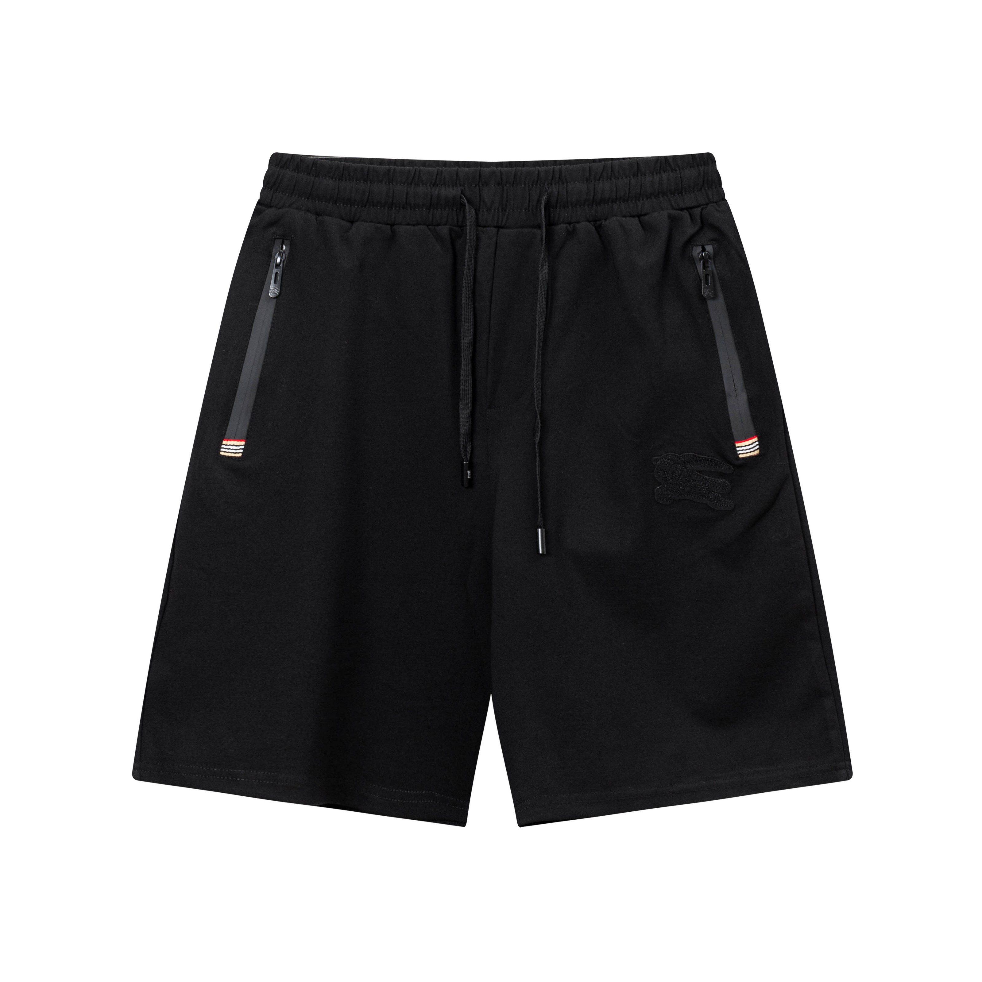 2025 BURBERRY 巴宝莉 Nuevos pantalones cortos de punto, tela personalizada, logo bordado con técnica de punto. Corte ajust…