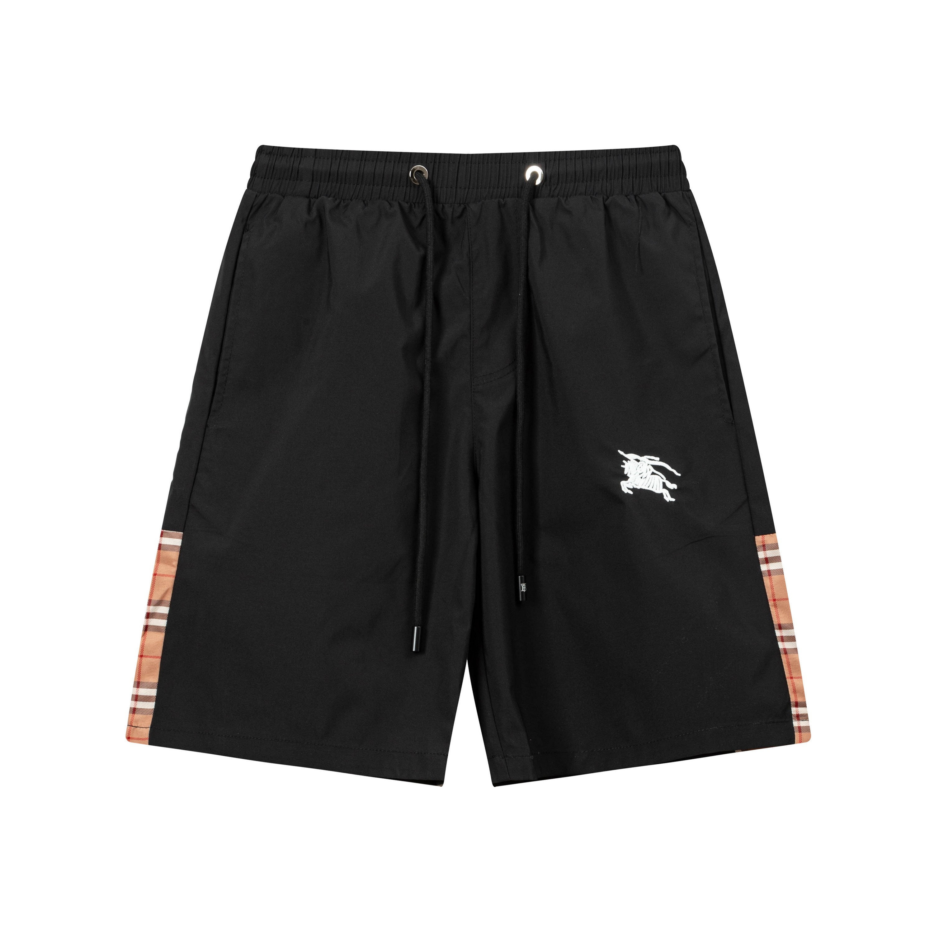 Pantalones cortos de playa de secado rápido de Burberry 2025, tela personalizada, logo de cuadros artesanal. Corte ajus…