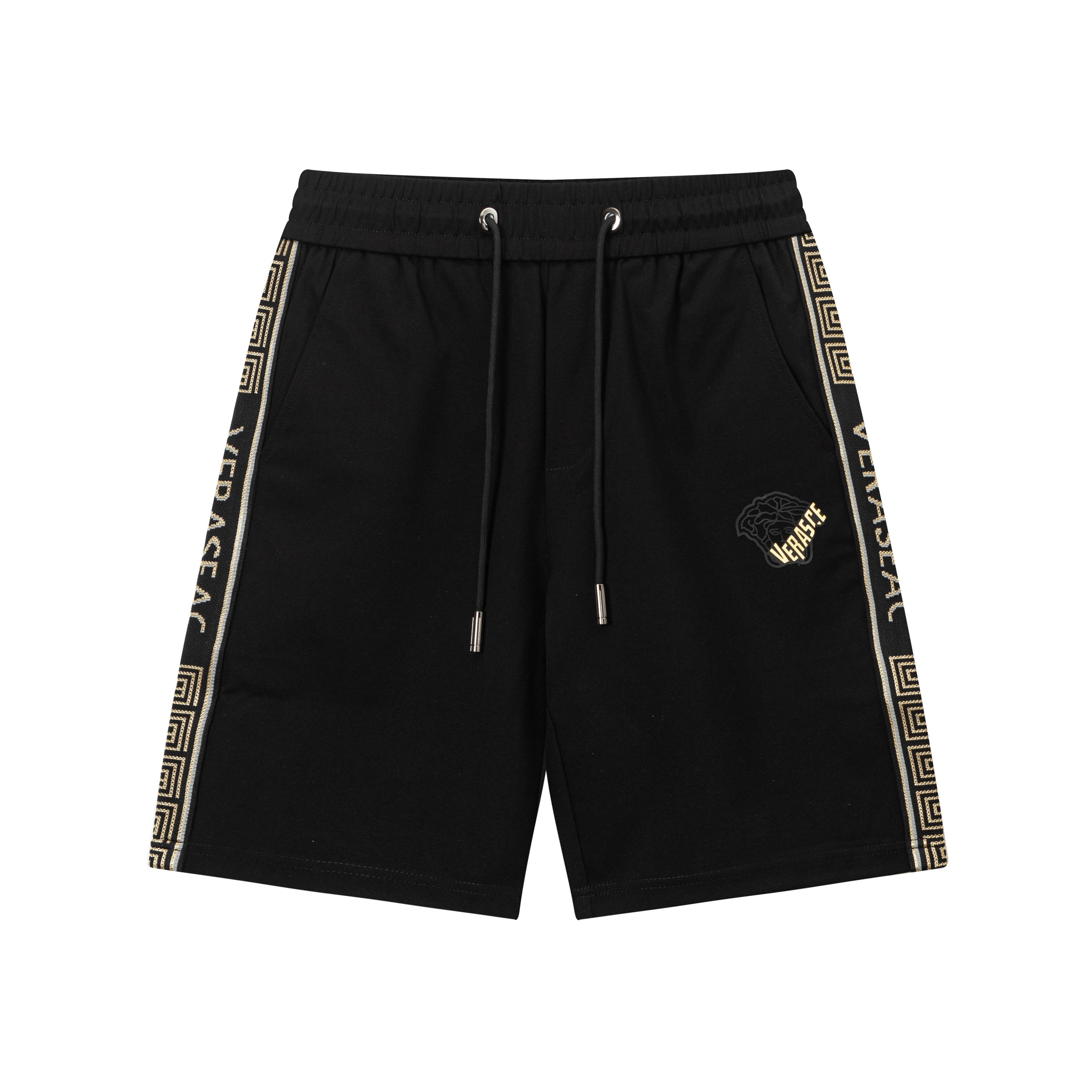 “2025 VERSACE Van Sage Custom Knitting Shorts in Black, Sizes M-4XL”