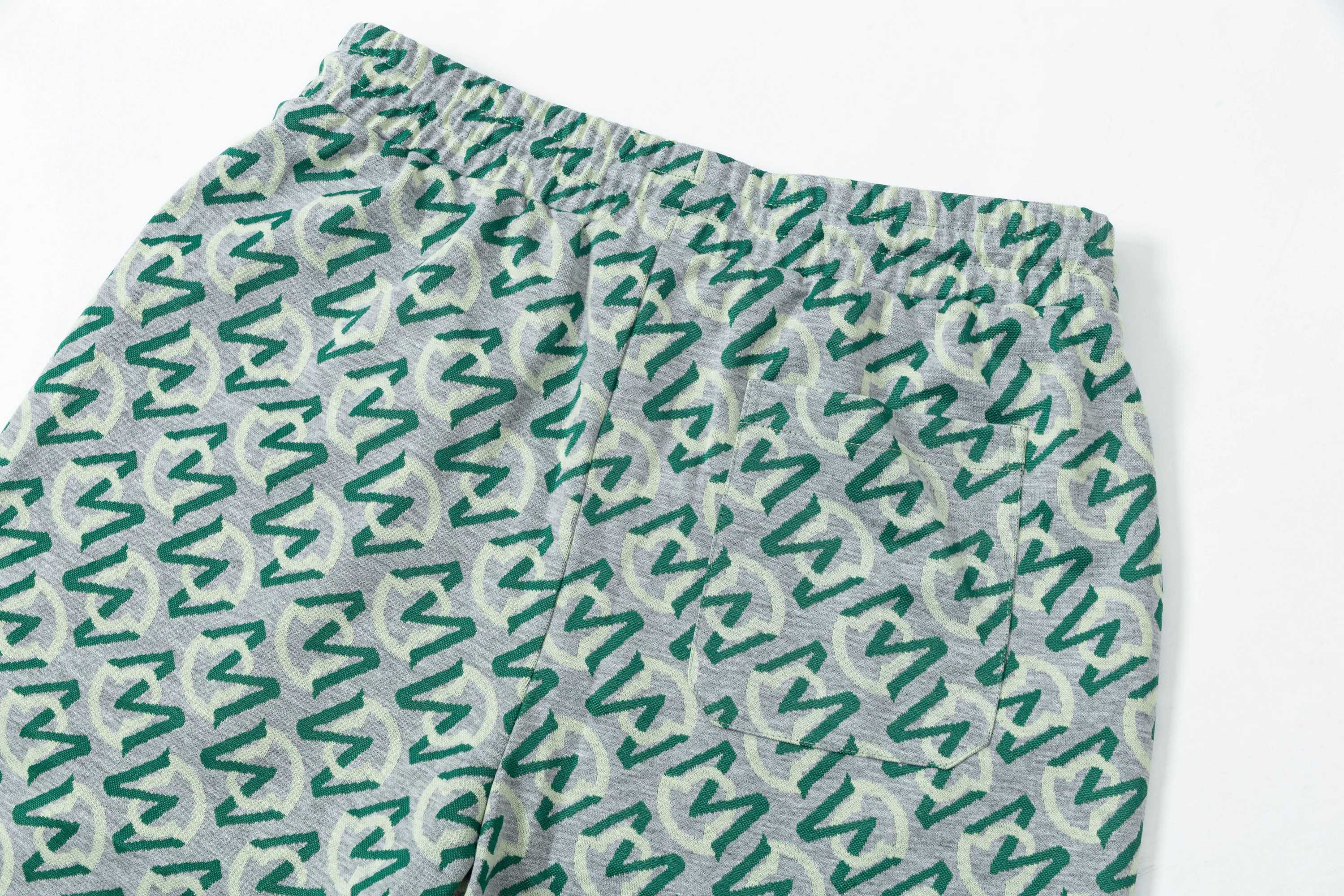 Montcler 2025 Spring/Summer High-Density Knit Shorts in Green and Red, Sizes M-4XL - 图片 4