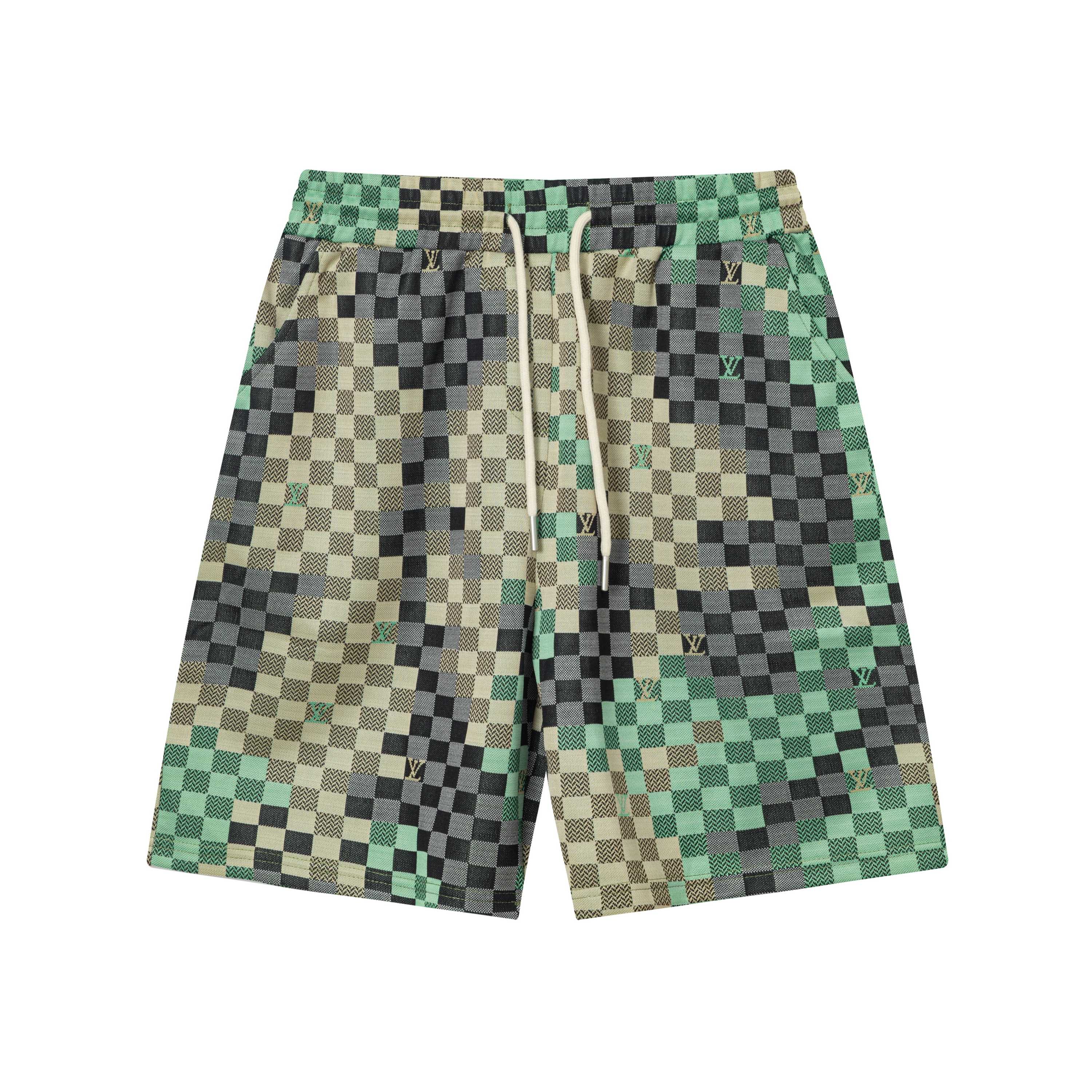 LV Louis Vuitton 2025 Spring/Summer Bouquet Shorts in High-Density Knit – Gold Details. - 图片 1